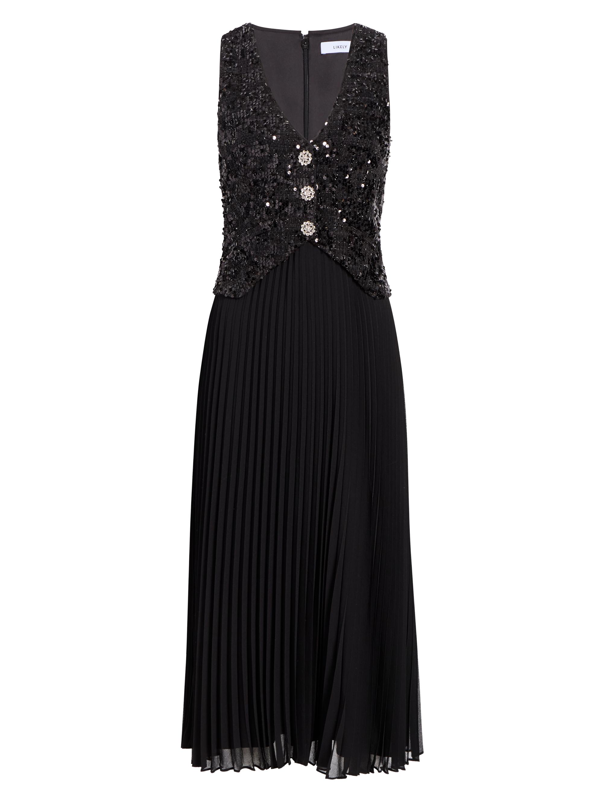 Self-Portrait Tinsel Bouclé Chiffon Midi-Dress | Saks Fifth Avenue