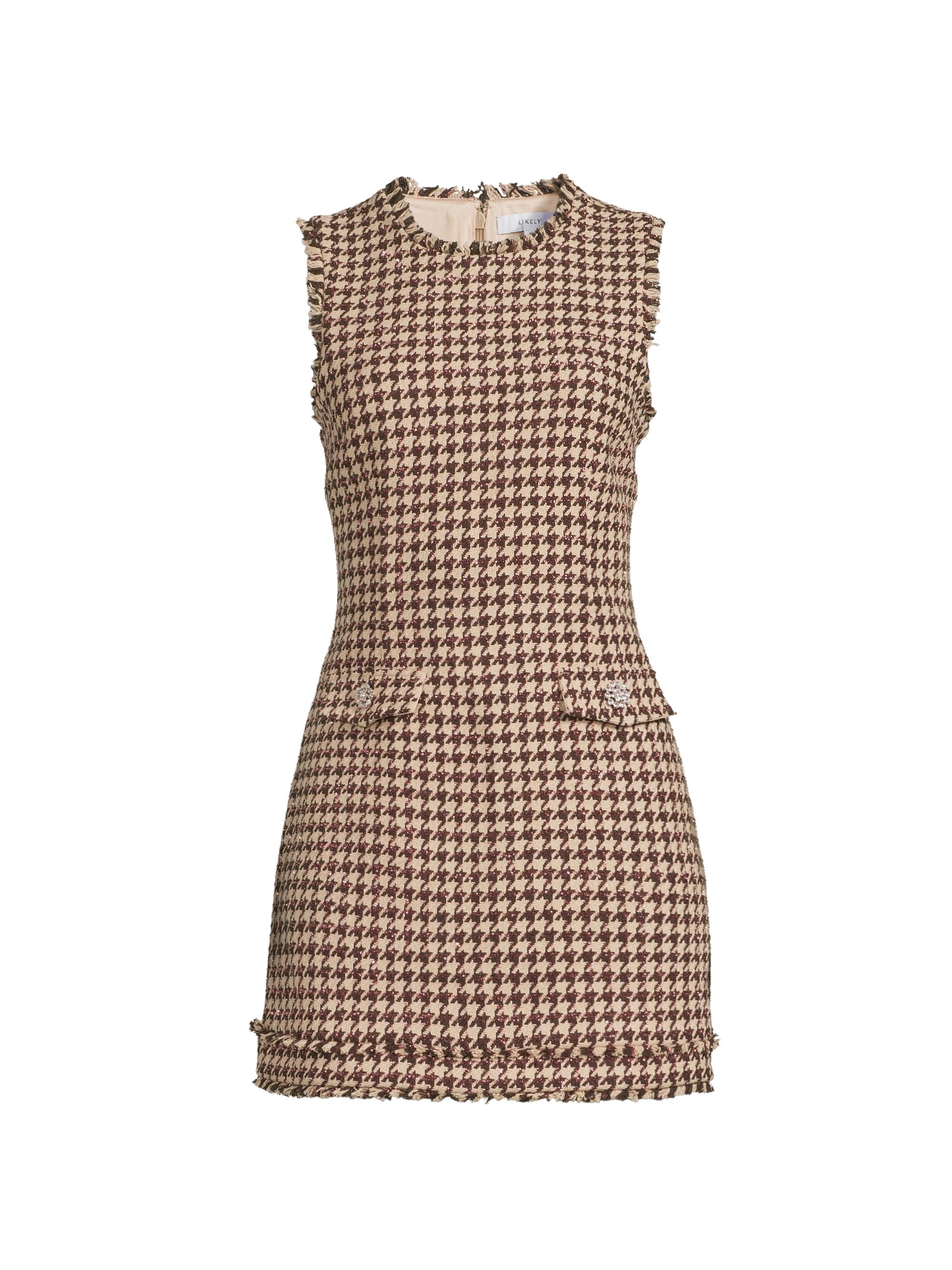 Likely Women's Azalea Houndstooth Minidress - Macchiato Multi