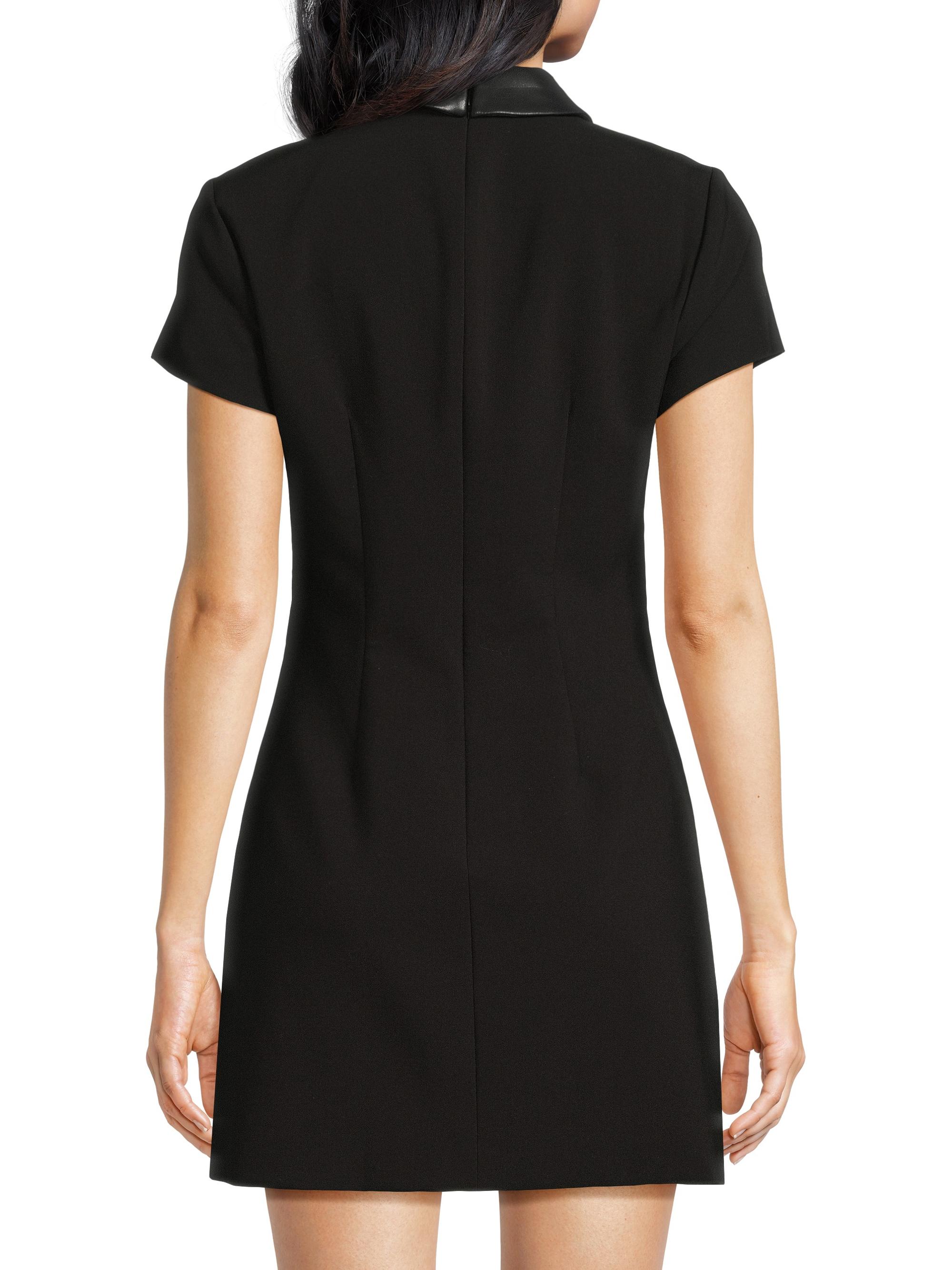 Likely Ello Faux Leather-Trim Minidress | Saks Fifth Avenue