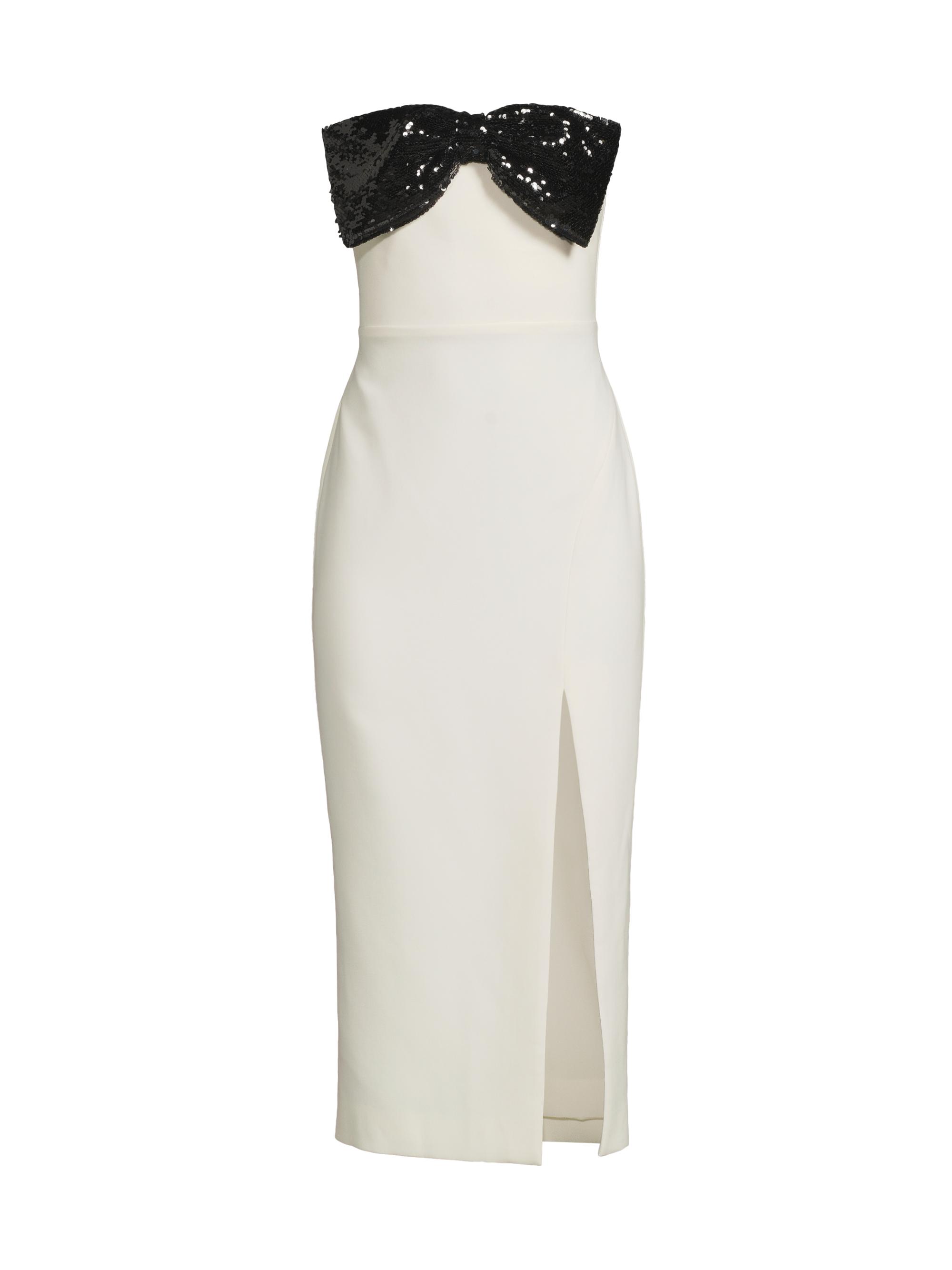 Likely Women's Sariah Sequined Bow Strapless Midi-Dress - White Black