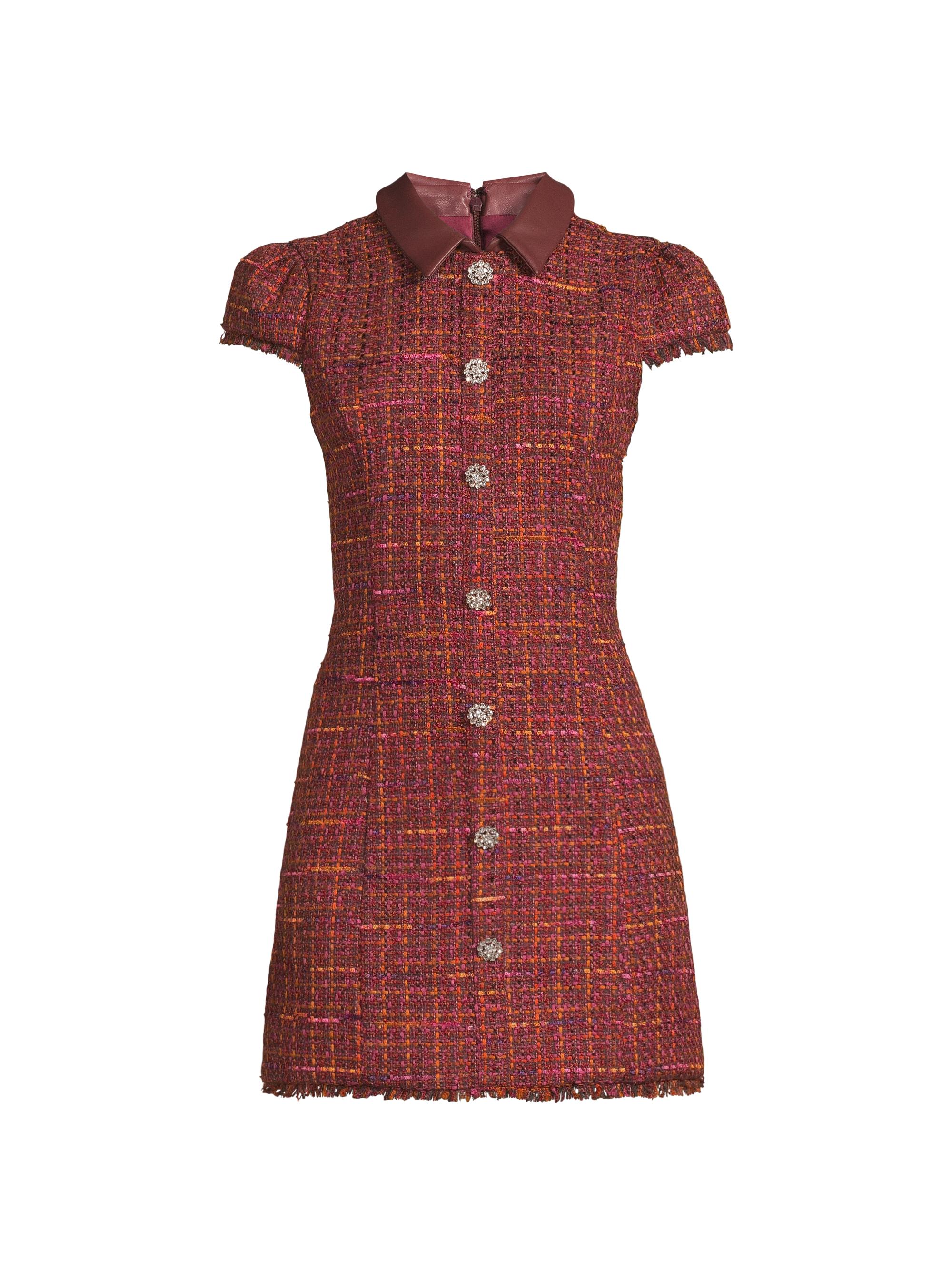 Santorelli Tweed Short-Sleeve Shift Dress | Saks Fifth Avenue