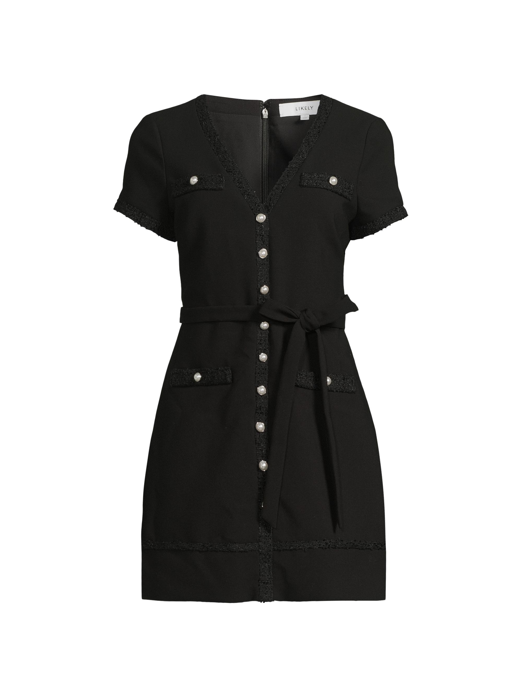 Likely Women's Jolie Embroidered Mini Shirtdress - Black
