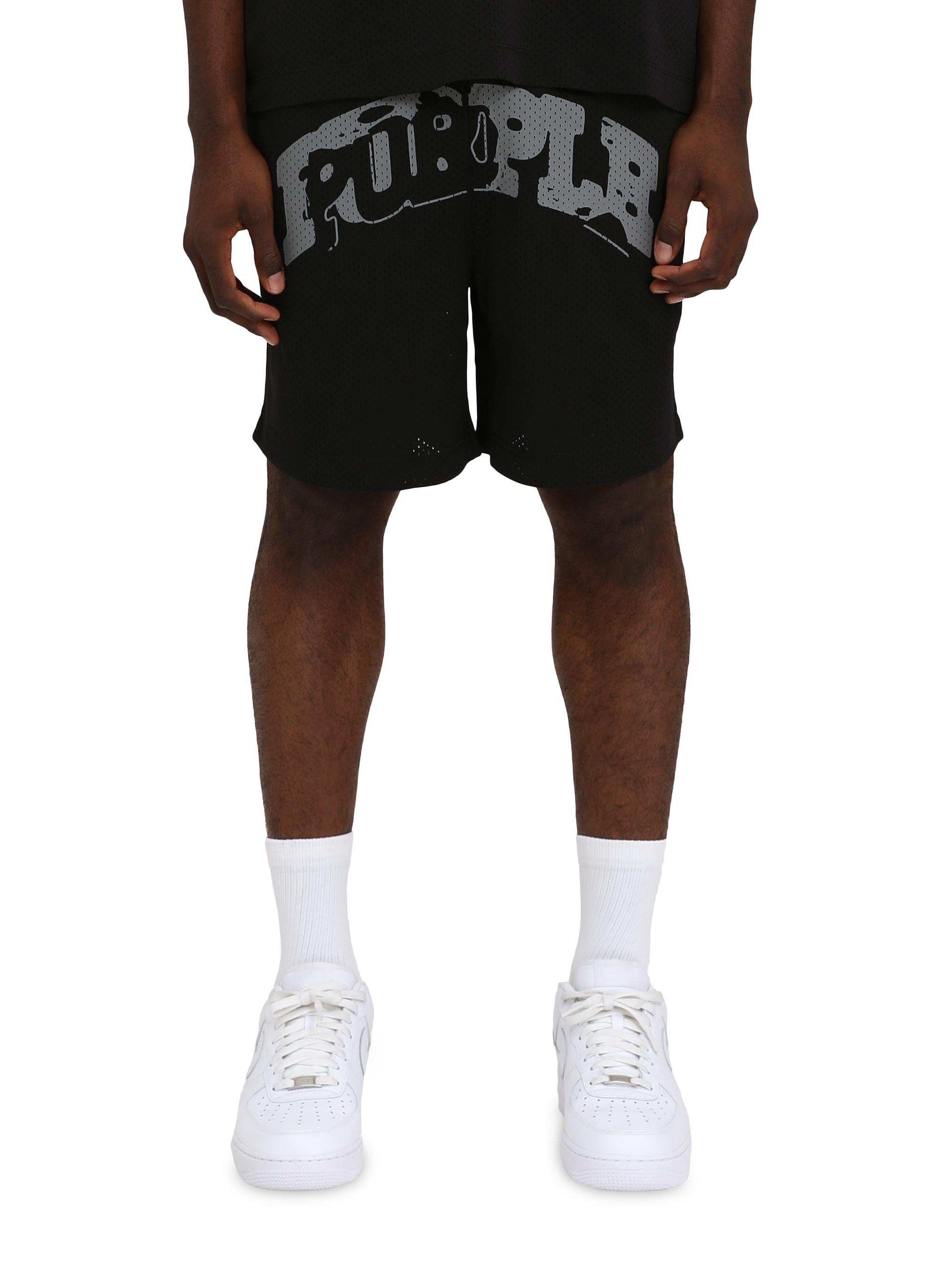 Purple Brand Men's Mesh Po Shorts - Black