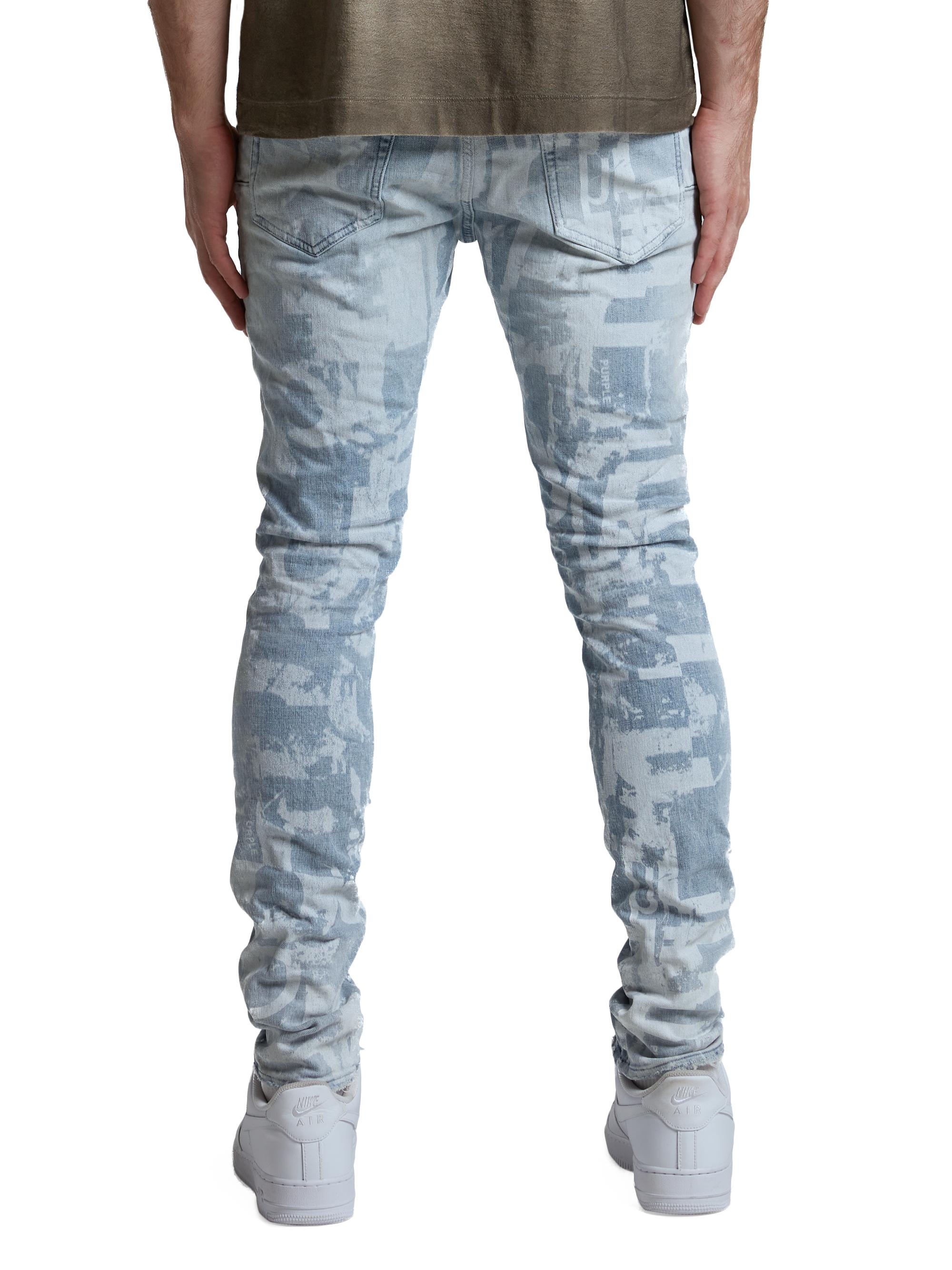 Purple Brand Grunge Print Skinny Jeans | Saks Fifth Avenue