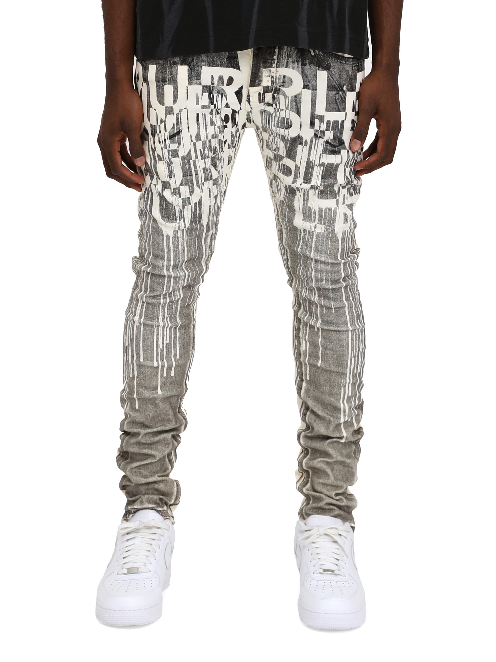 Purple Brand Beaded Repair Skinny Jeans | Saks Fifth Avenue