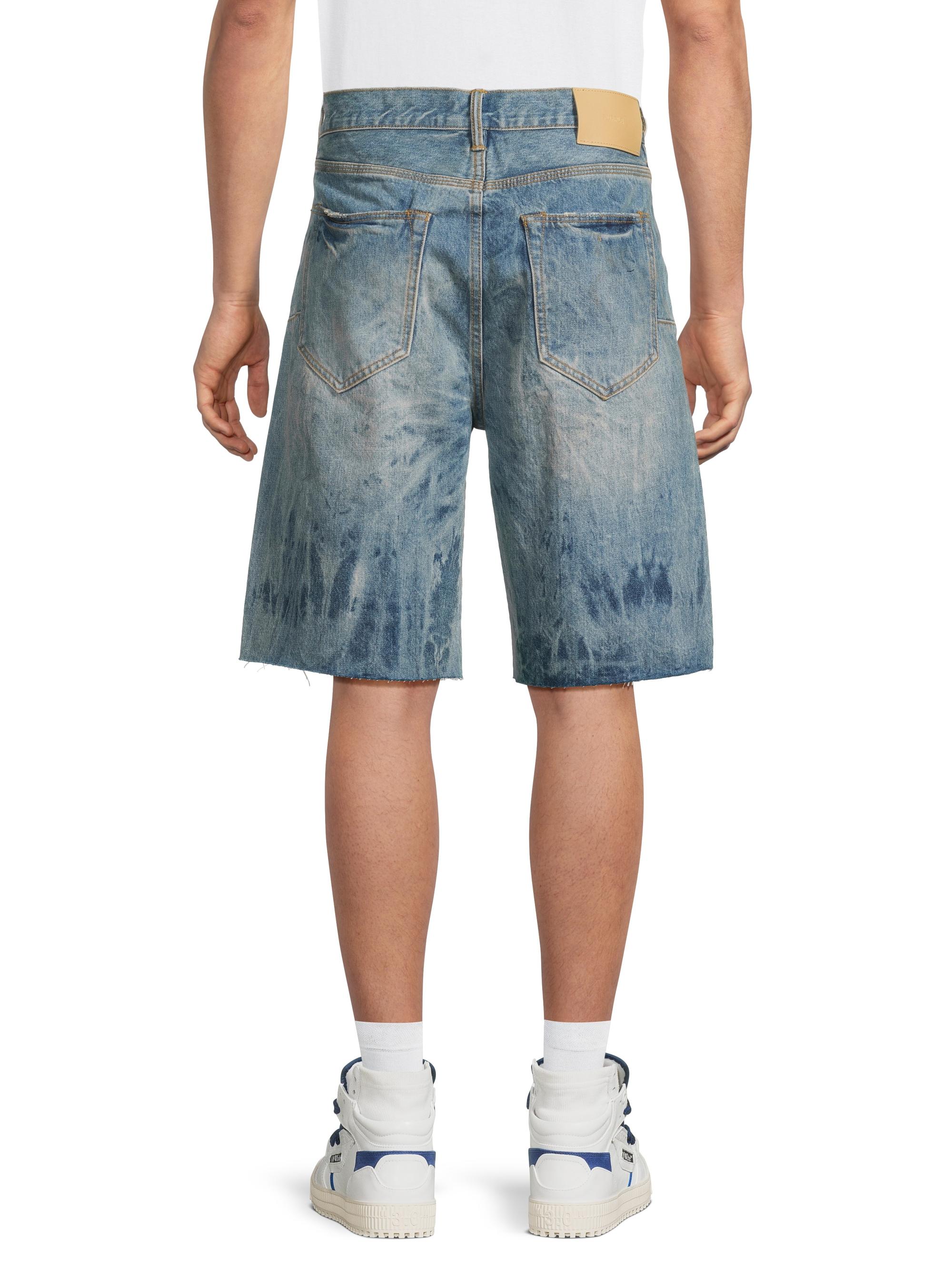 P059 Mixed Paint Denim Shorts