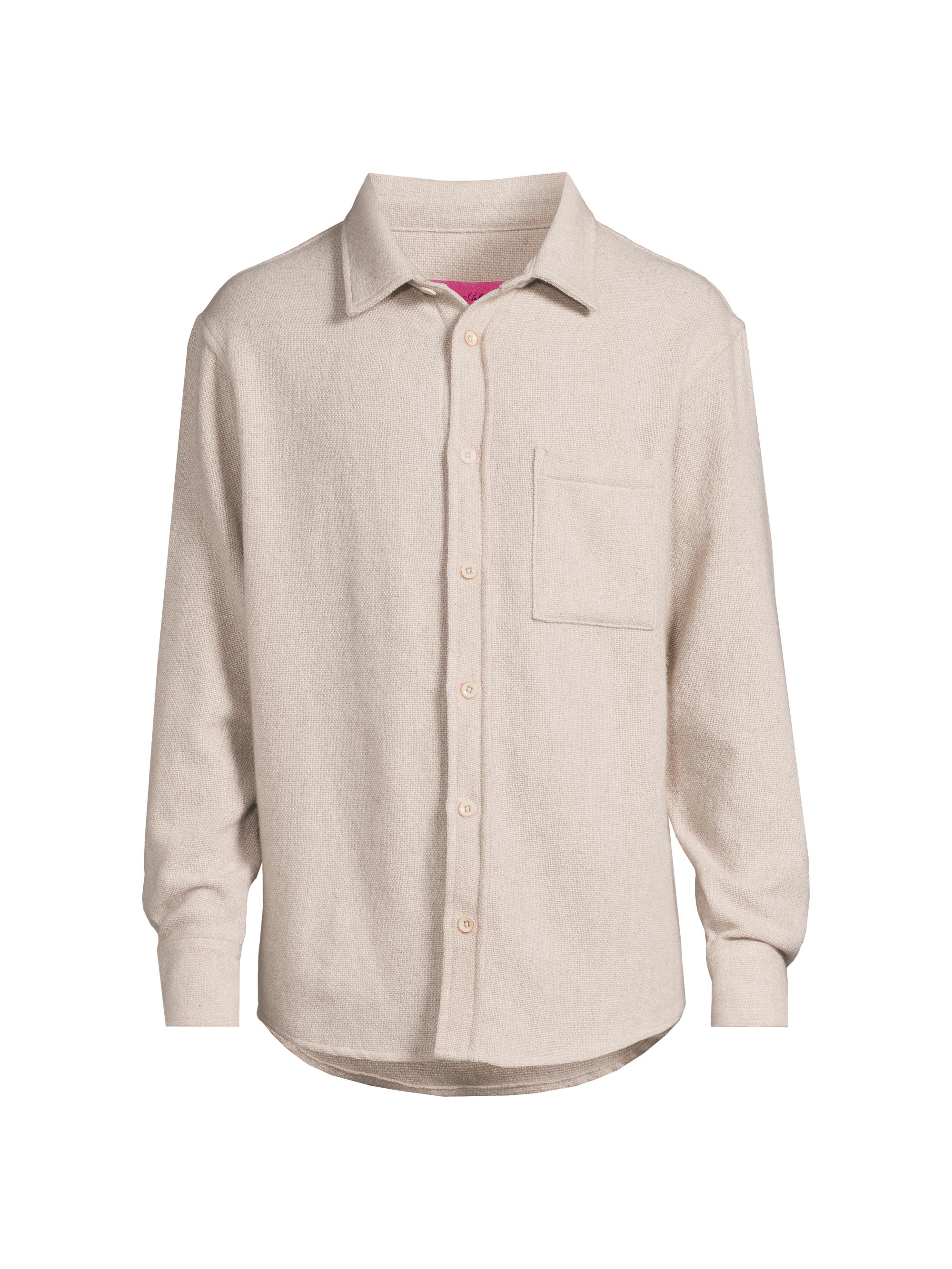 The Elder Statesman Men's Nora Lite Cotton Shacket - Natural