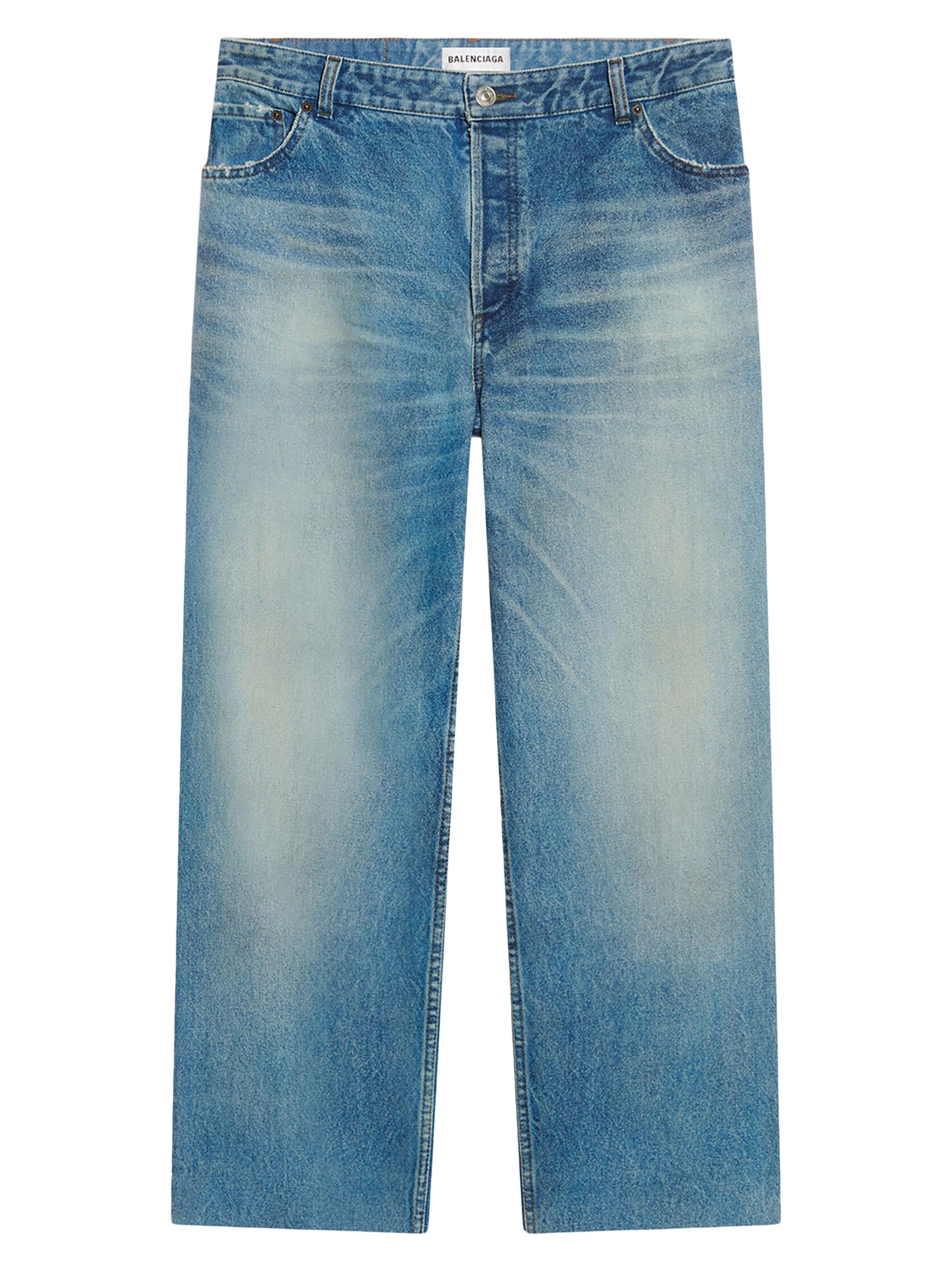 Balenciaga Women's Cropped Jeans in Japanese Indigo Denim - Blue