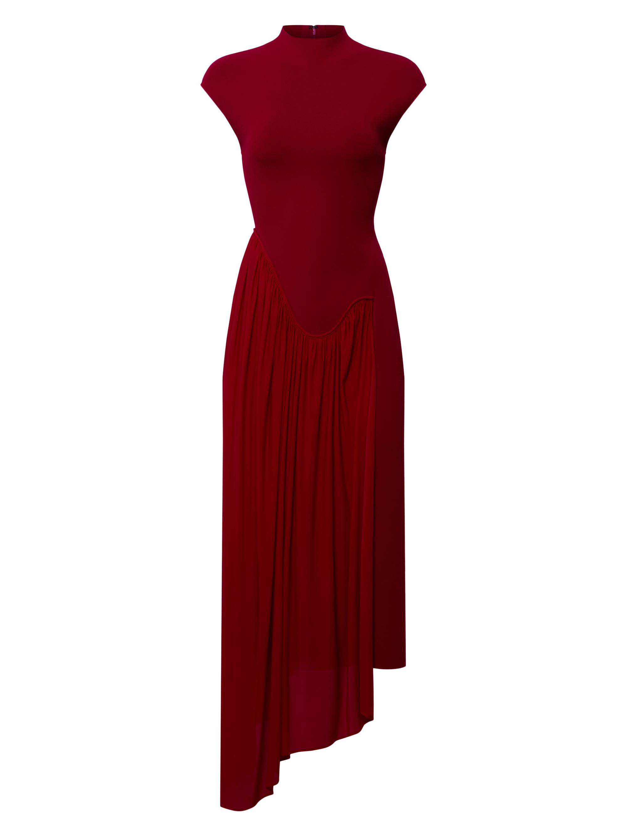 Et Ochs Women's Francis Asymmetric Knit Midi-Dress - Lipstick Red