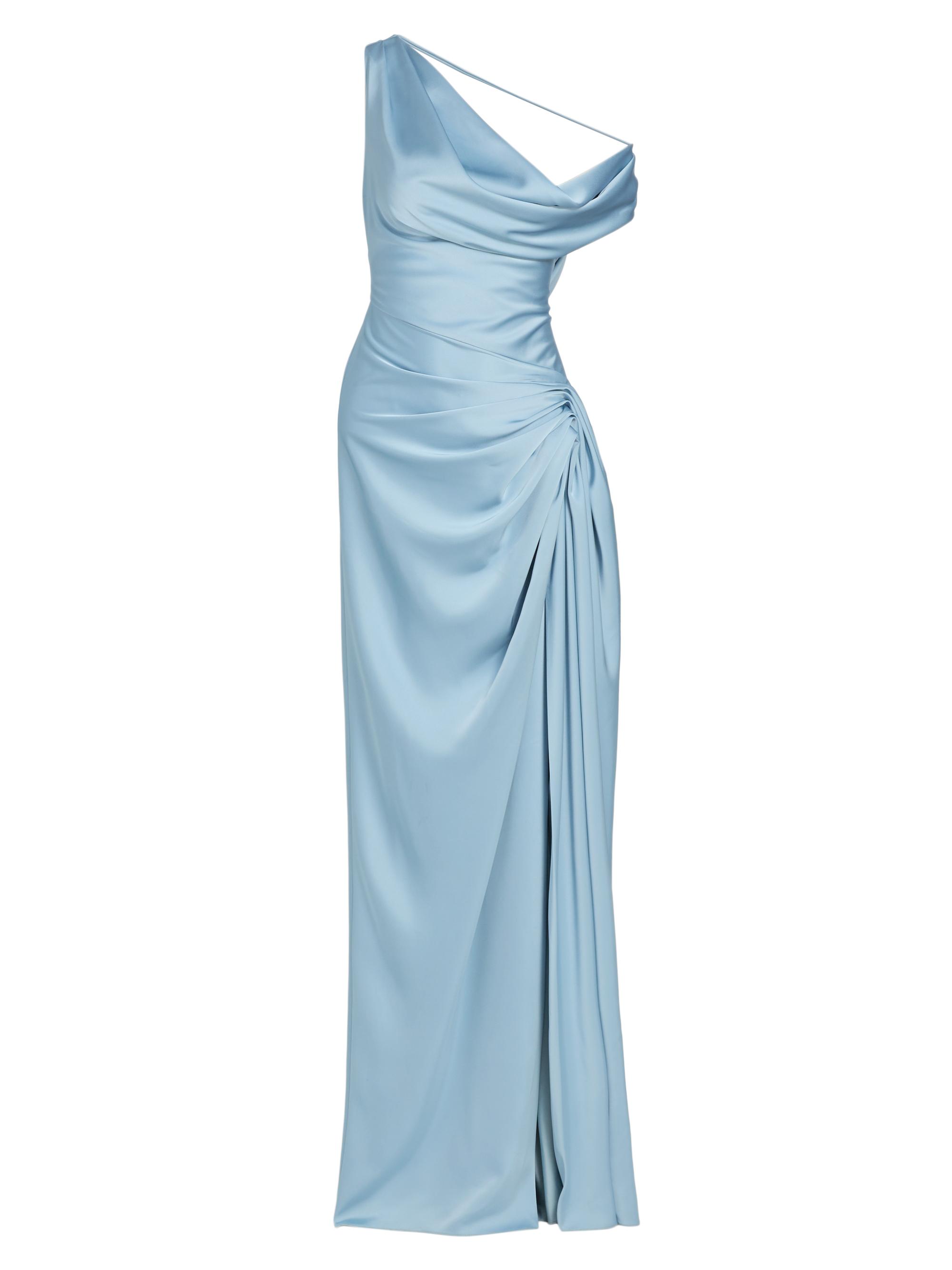 Camilla Gown in Bottle Green | Satin