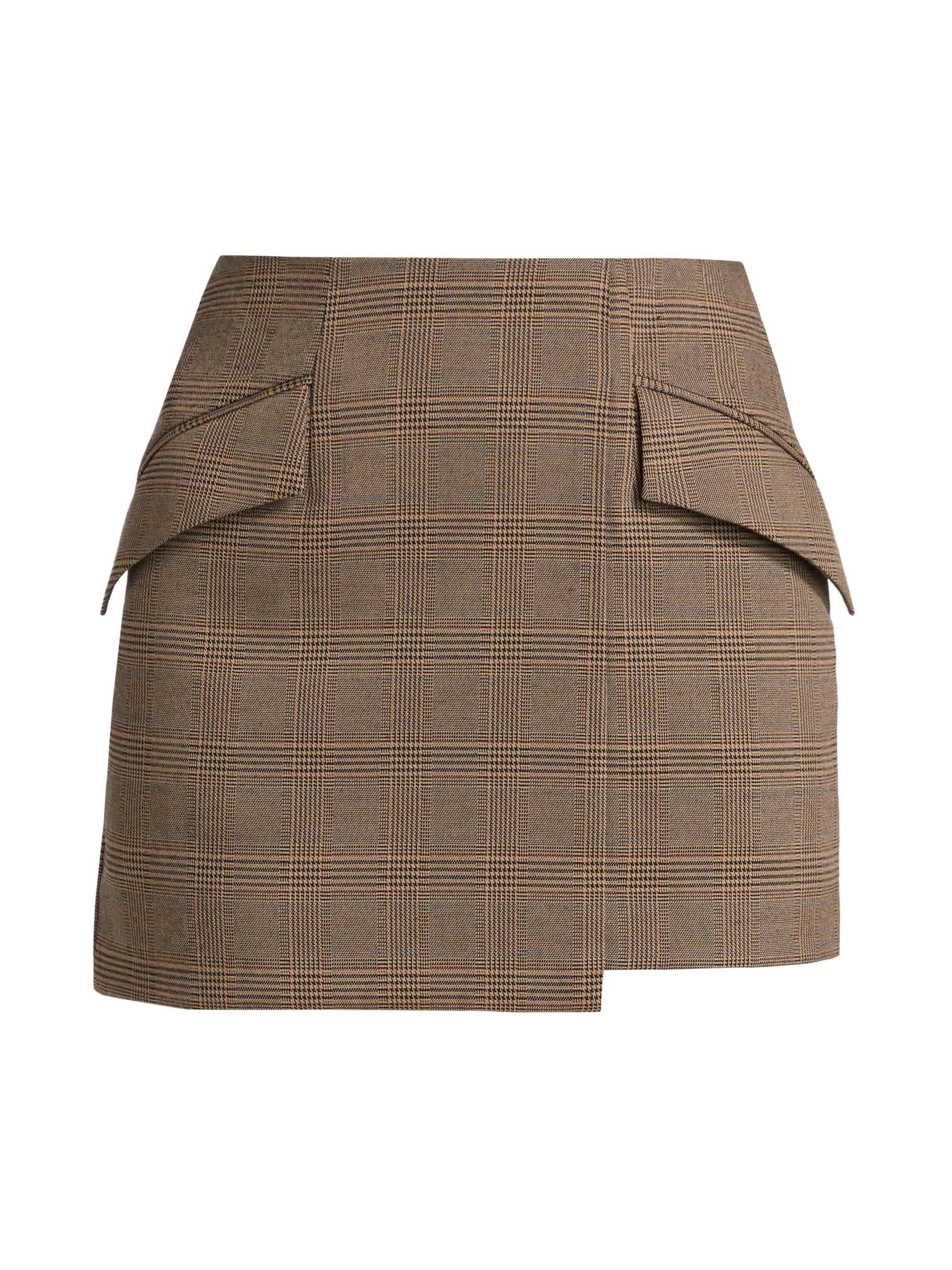 Et Ochs Women's Jules Plaid Asymmetric Miniskirt