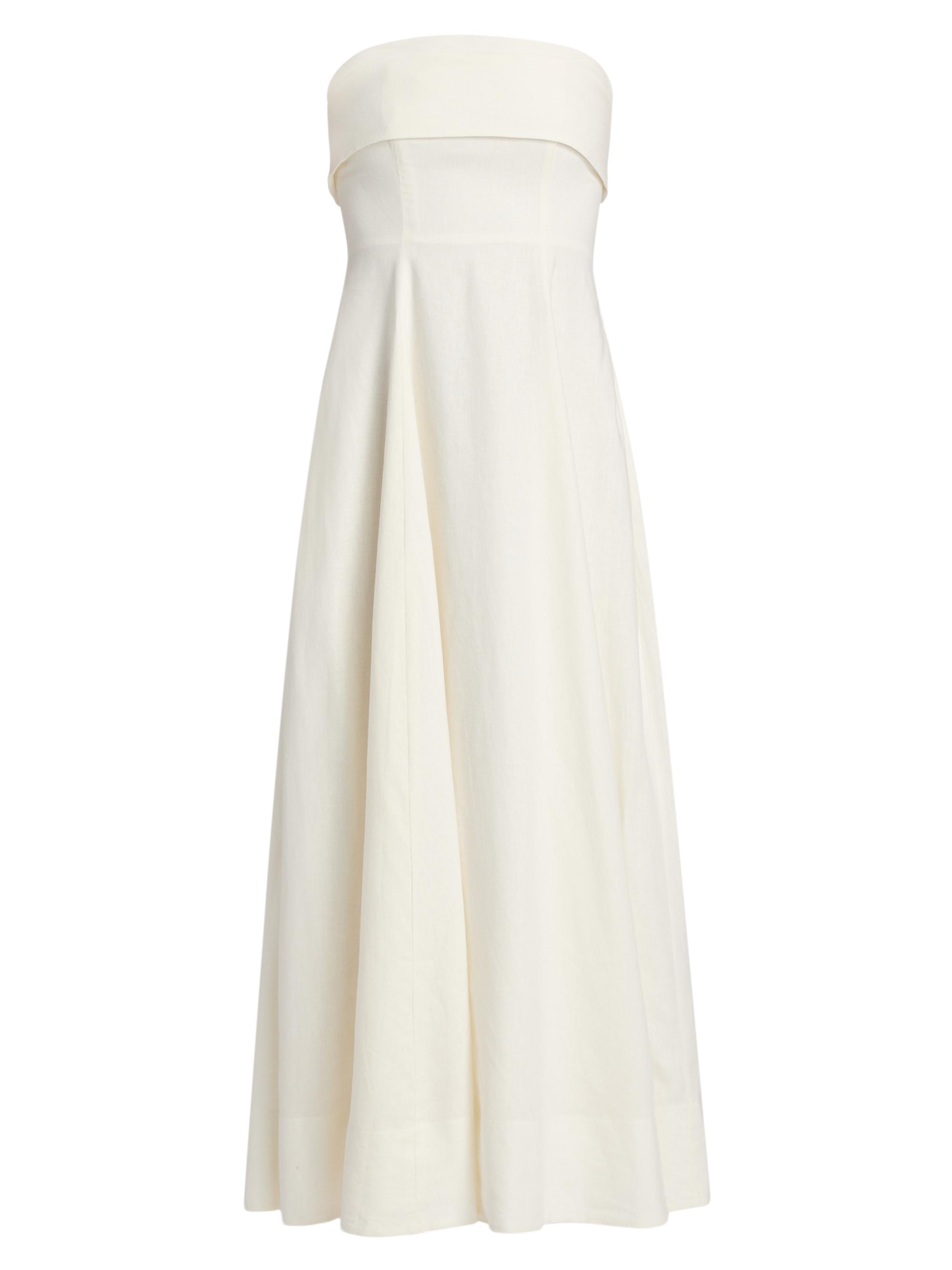 Nicholas the Label Women's Melody Linen-Blend Bandeau A-Line Maxi Dress -