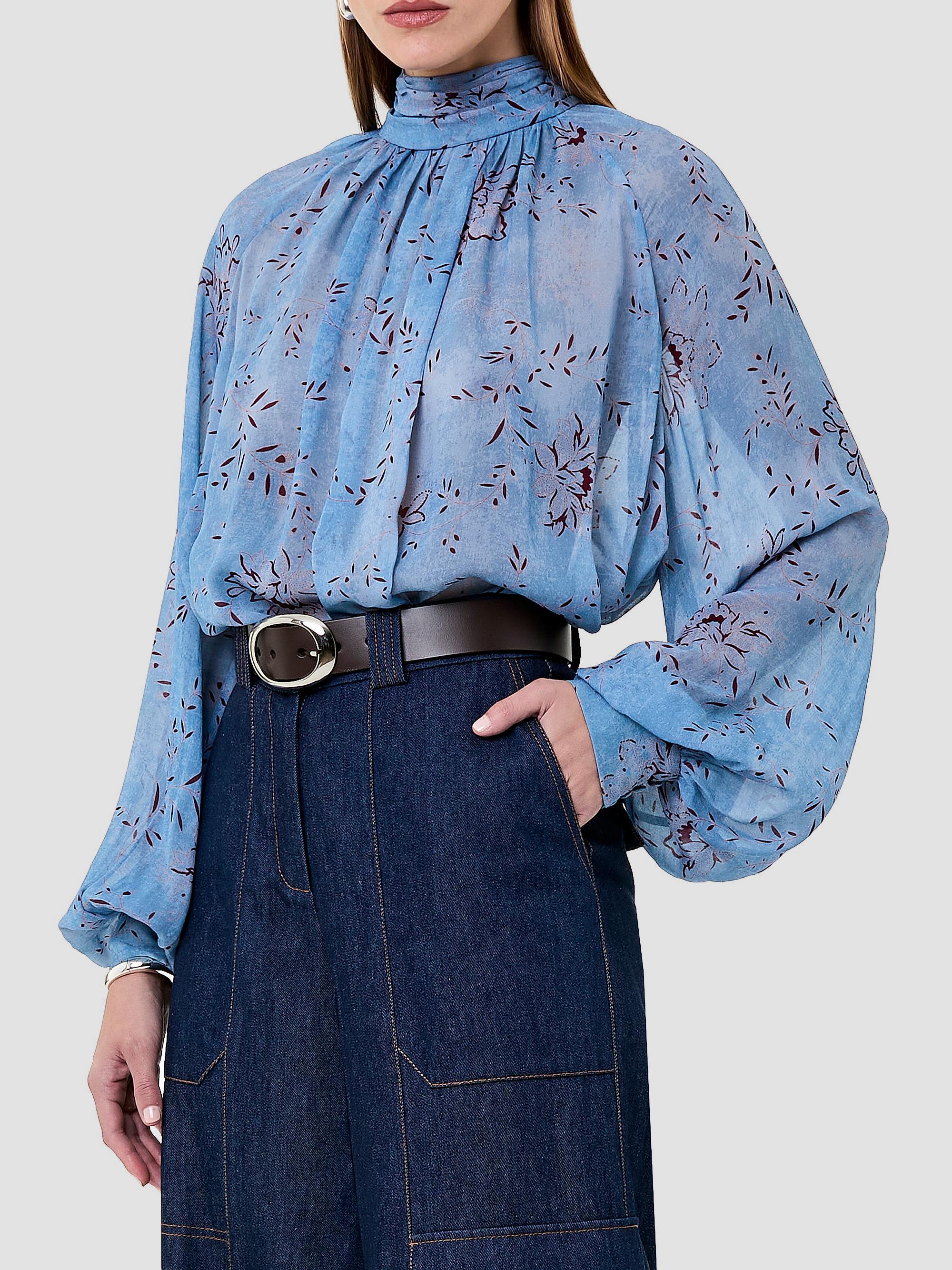 NICHOLAS Solene Mock Turtleneck Long-Sleeve Blouse | Saks Fifth Avenue