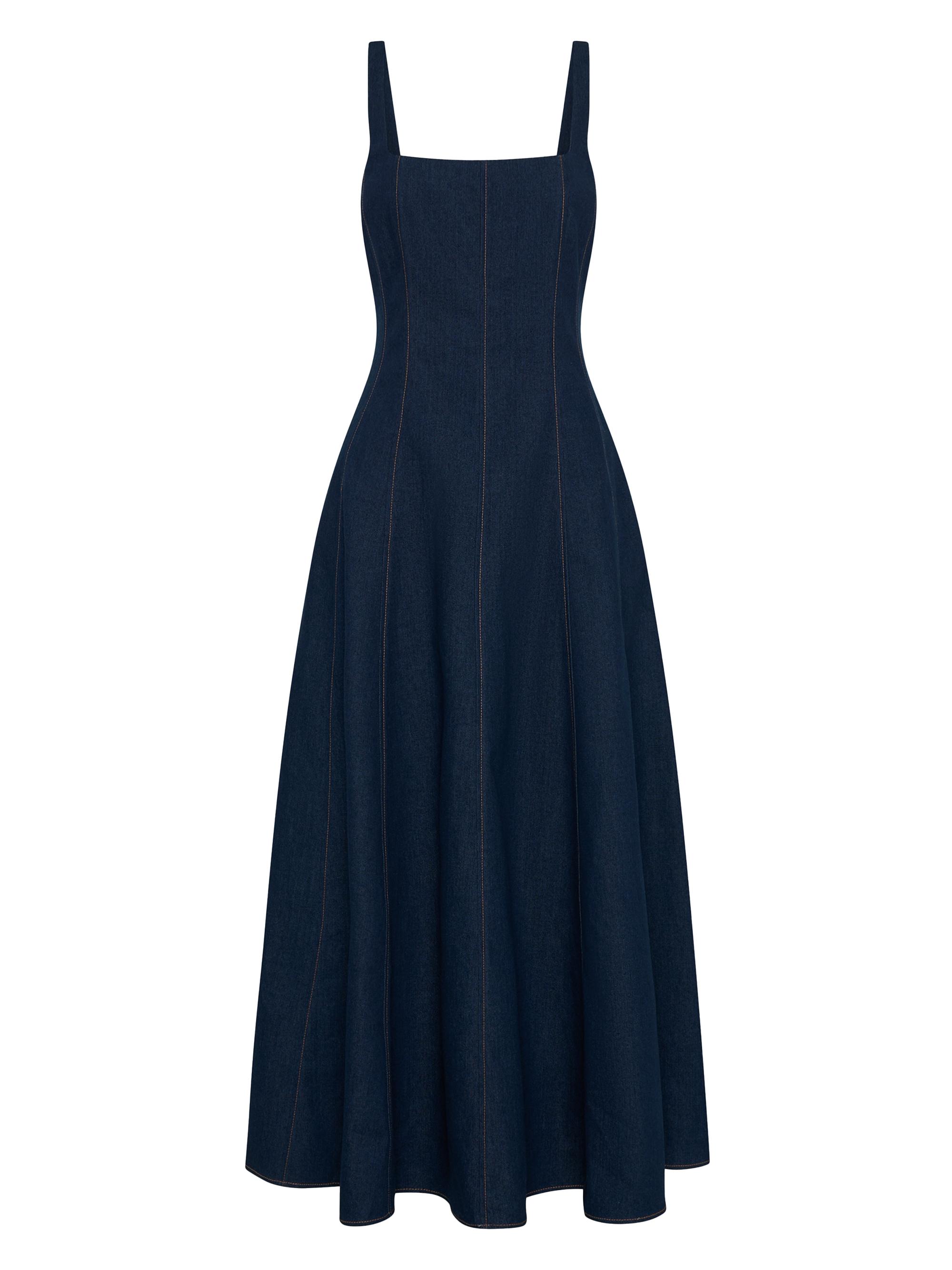 Nicholas the Label Women's Athena Godet Panelled Maxi Dress - Indigo