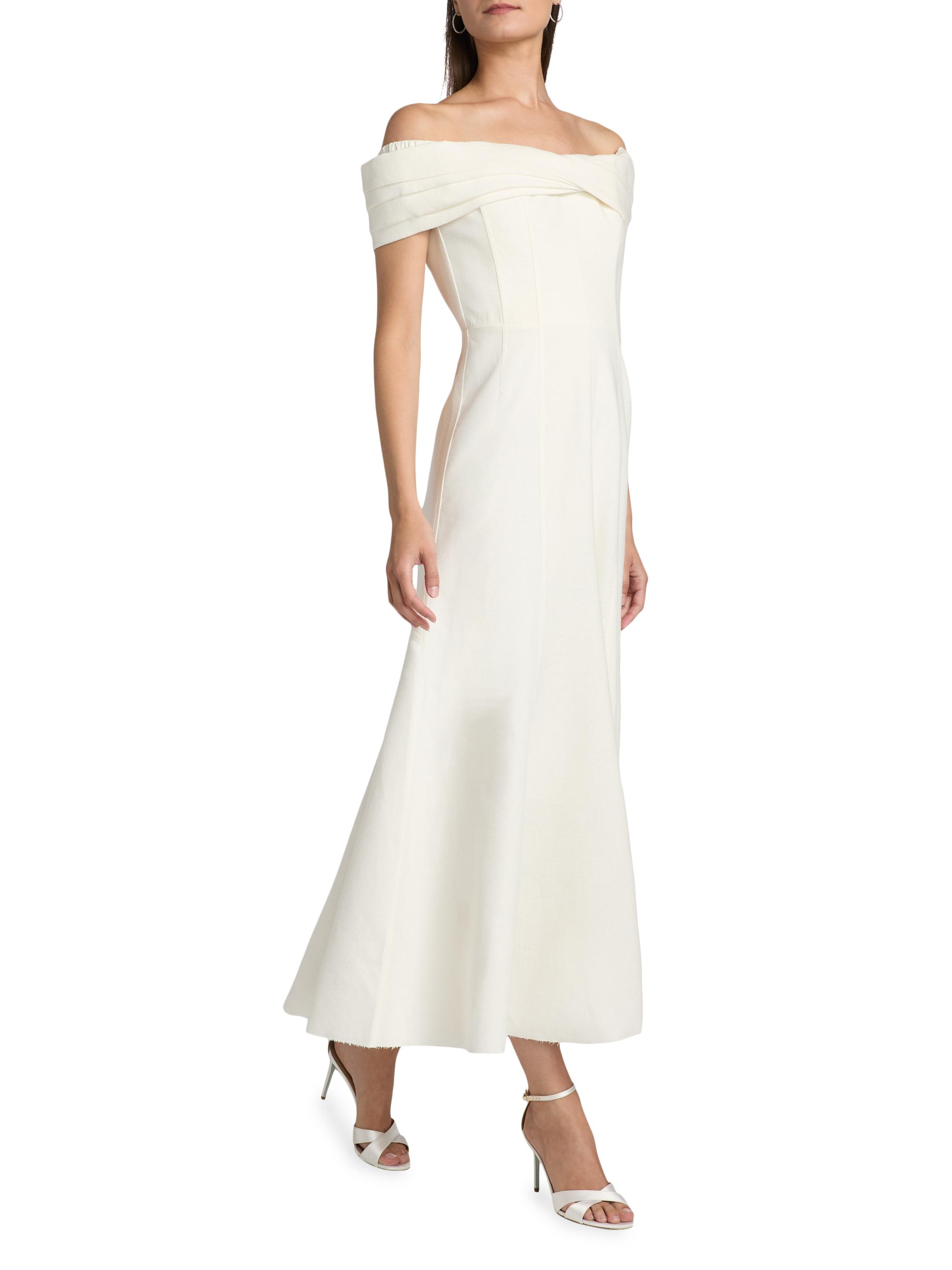 Nicholas the Label Ariana Linen-Blend Twist-Front Midi-Dress | Saks Fifth  Avenue