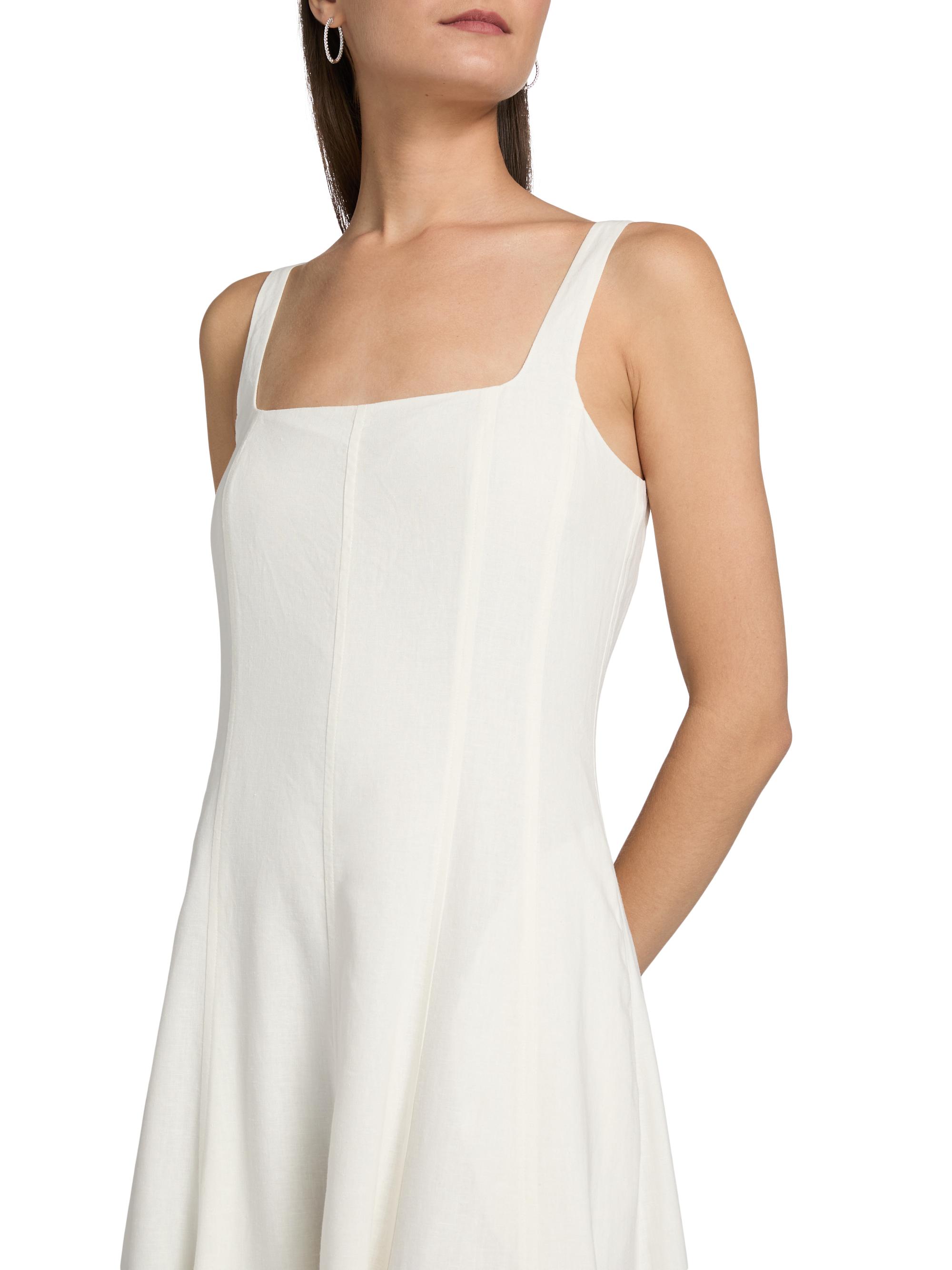 Nicholas The Label Athena Linen-Blend Paneled Maxi Dress - Ivory - 0