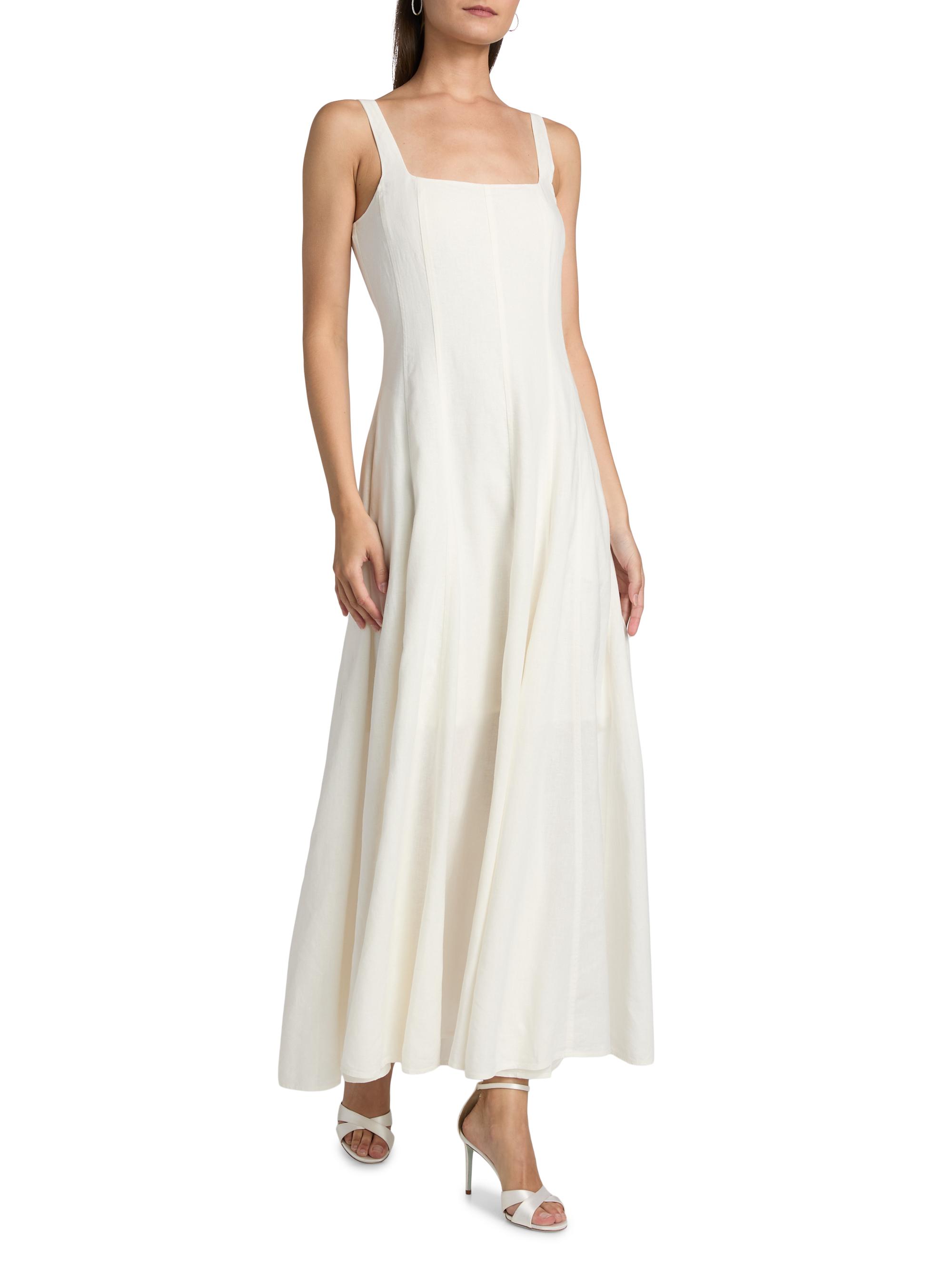 Nicholas the Label Athena Linen-Blend Paneled Maxi Dress | Saks