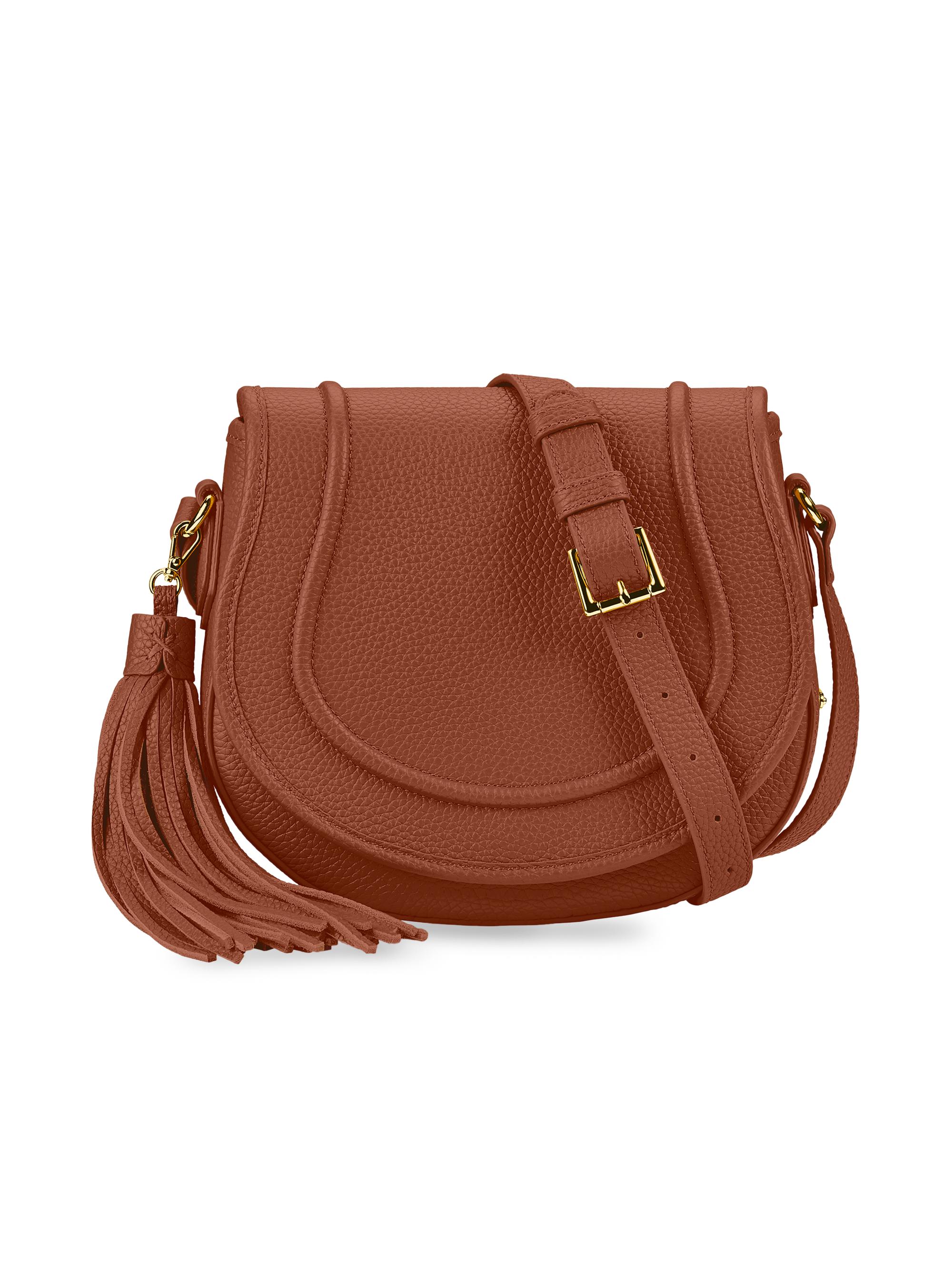 GiGi New York Women's Jenni Leather Saddle Bag - Saddle