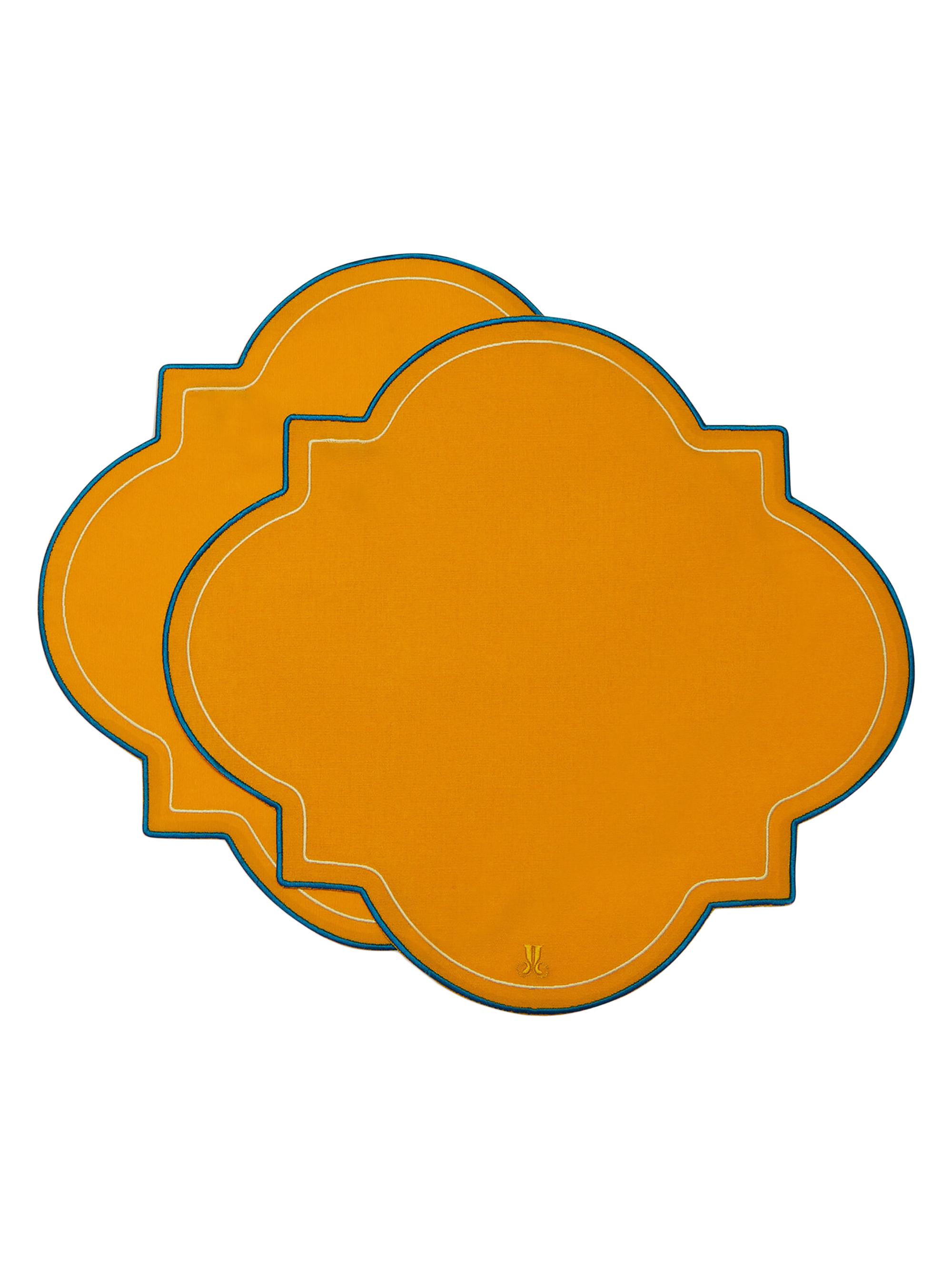 La DoubleJ Medallion Placemats Set of 2 - Solid Yellow