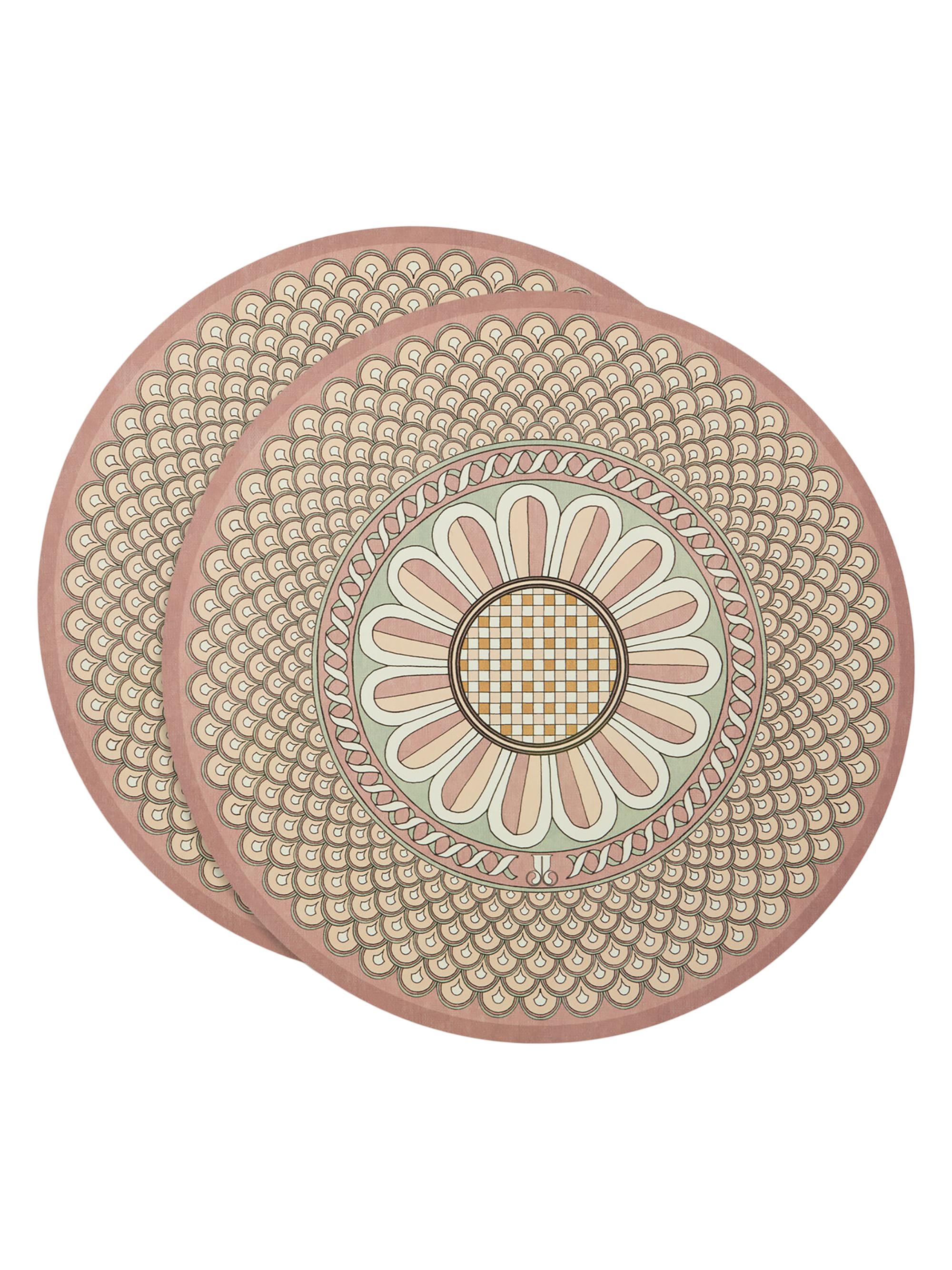 La DoubleJ Disk Placemats Set of 2 - Napoli Dusty Pink