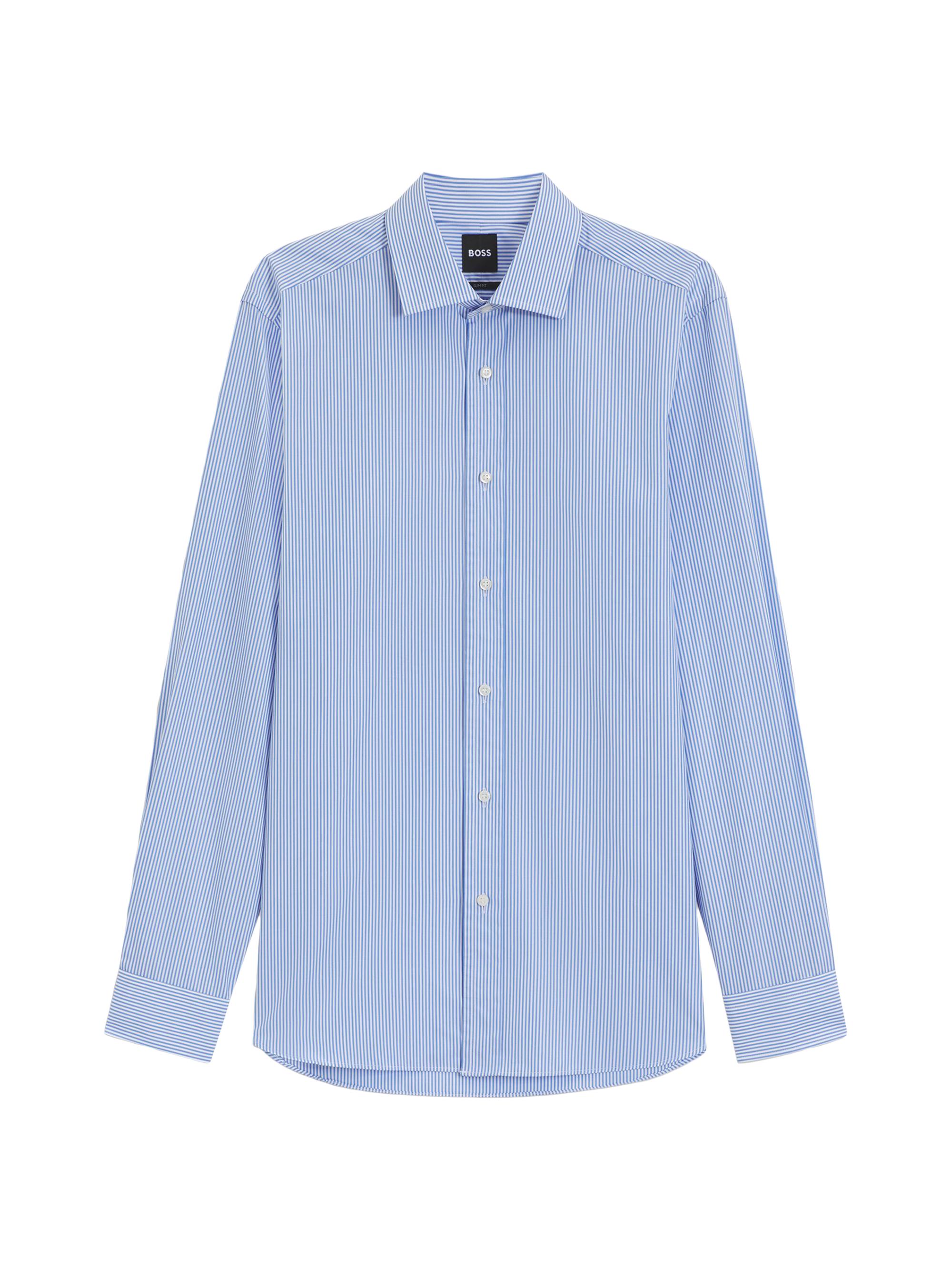 BOSS Men's Beckham x Boss Slim-Fit Shirt in Cotton Poplin - Light Blue