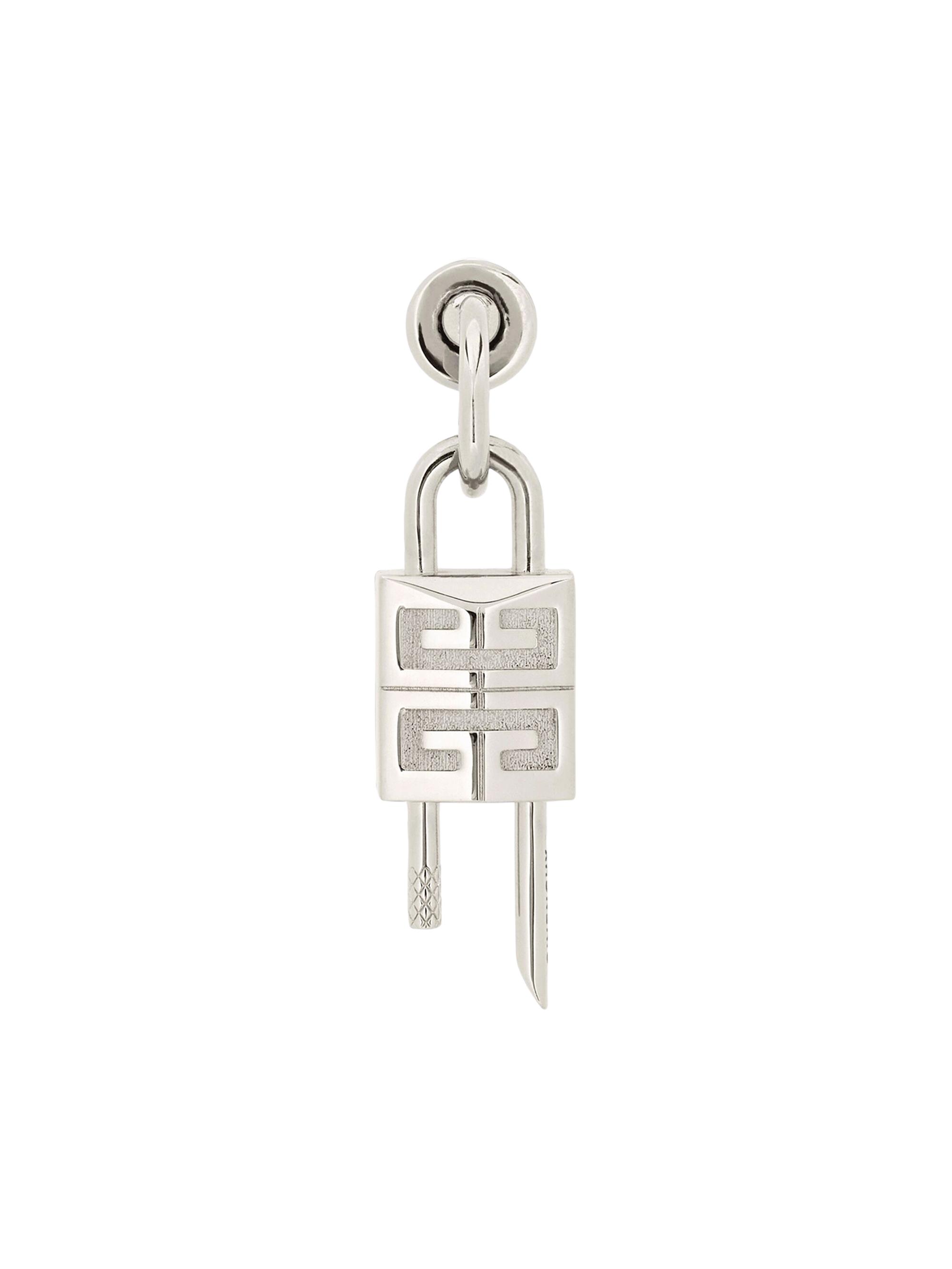 Givenchy Men's Lock Earring in Metal - Silvery