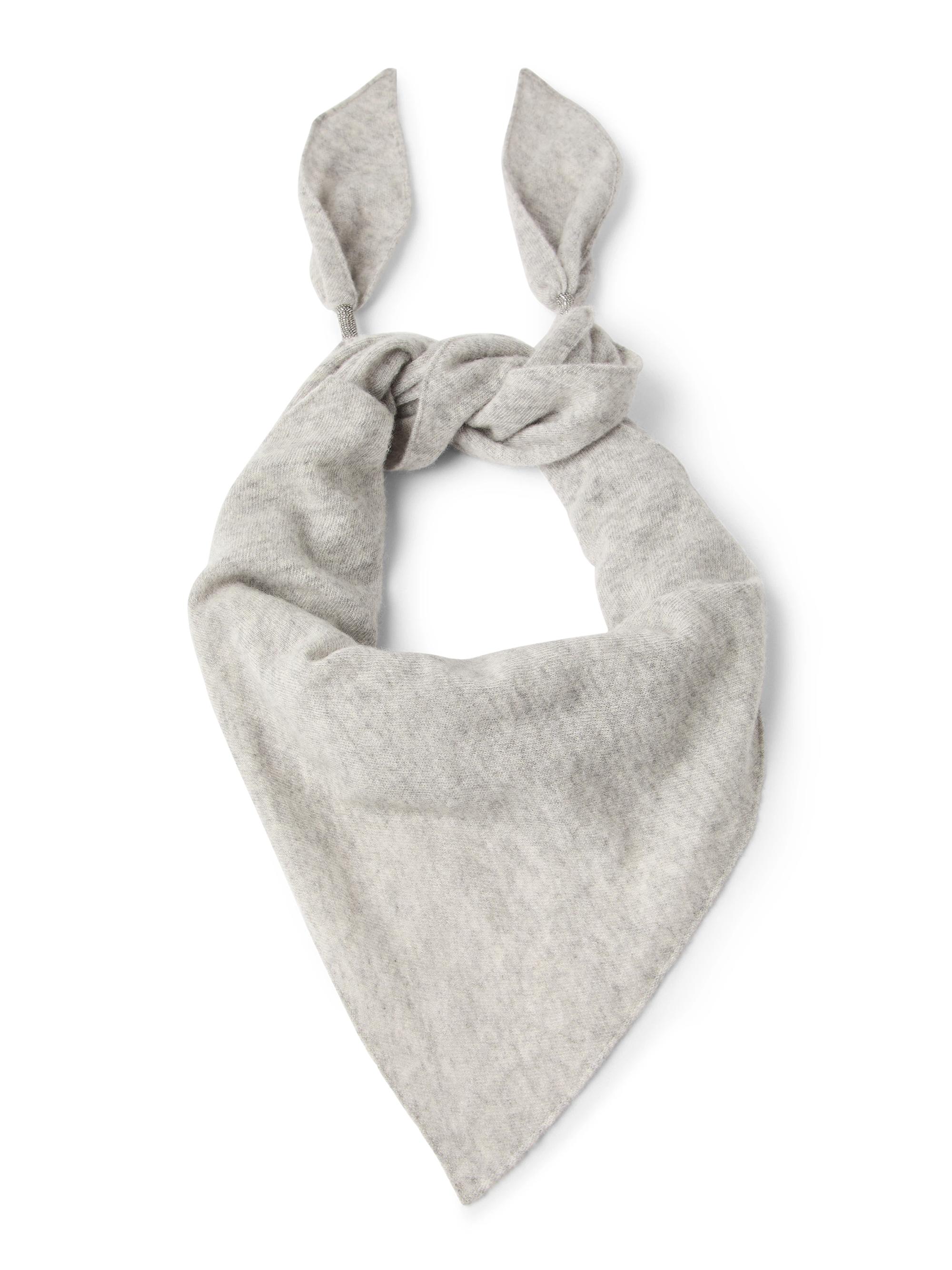 Brunello Cucinelli Women's Cashmere Scarf with Shiny Details - Light Grey