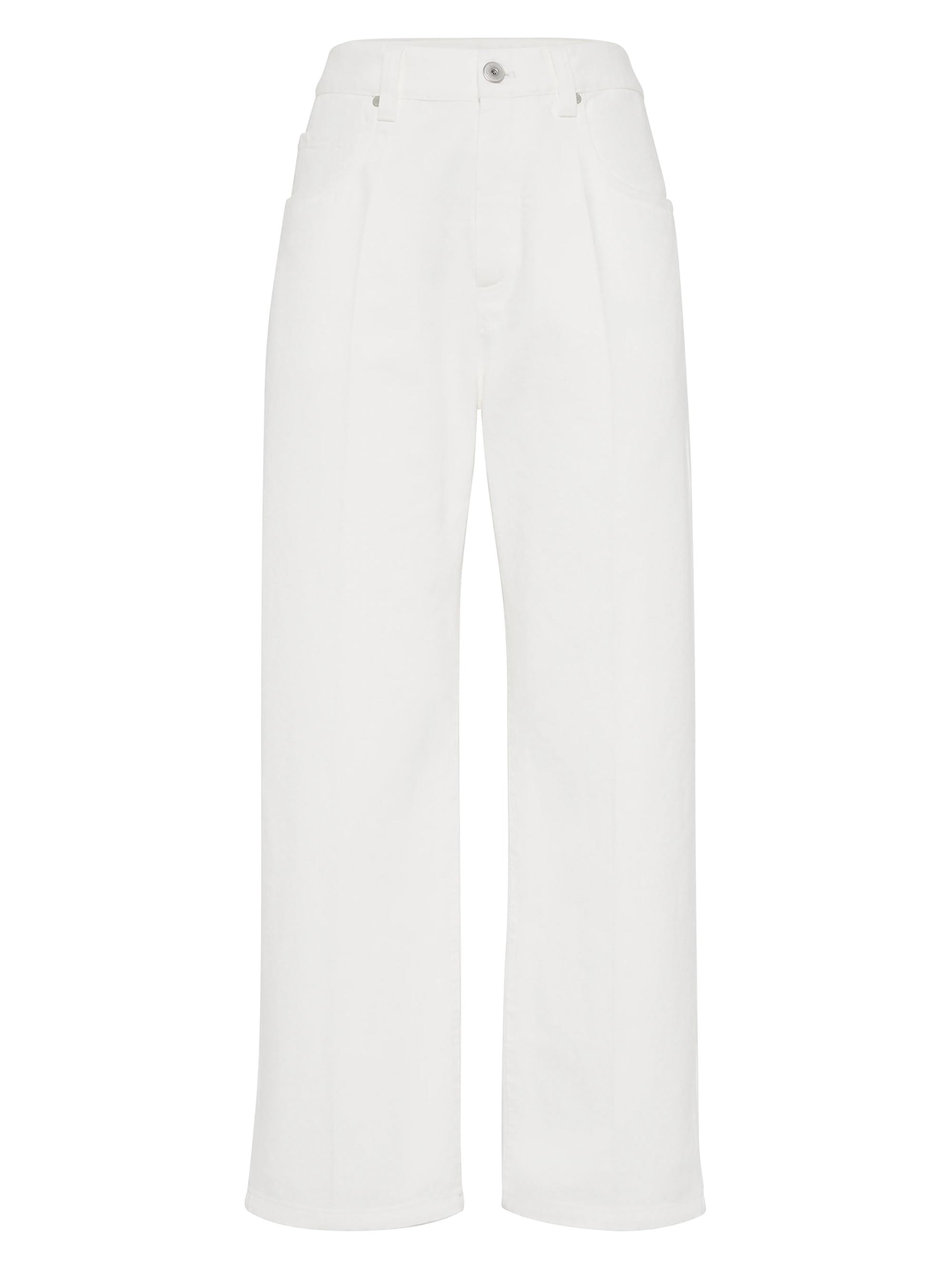 Brunello Cucinelli Women's Dyed Denim Contemporary Square Trousers -