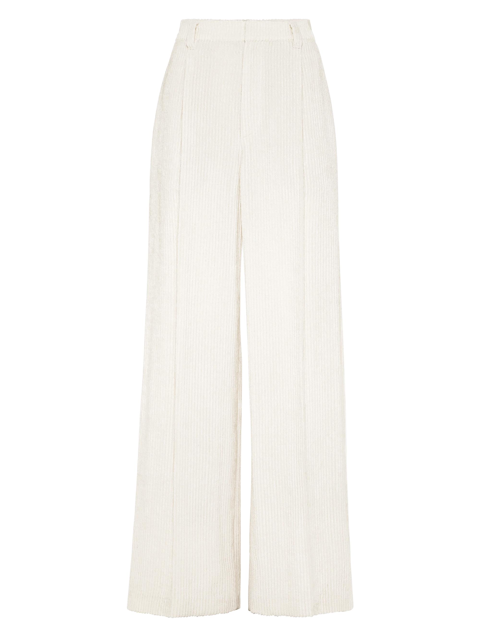 Brunello Cucinelli Women's Fluid Corduroy Sartorial Track Trousers - Butter