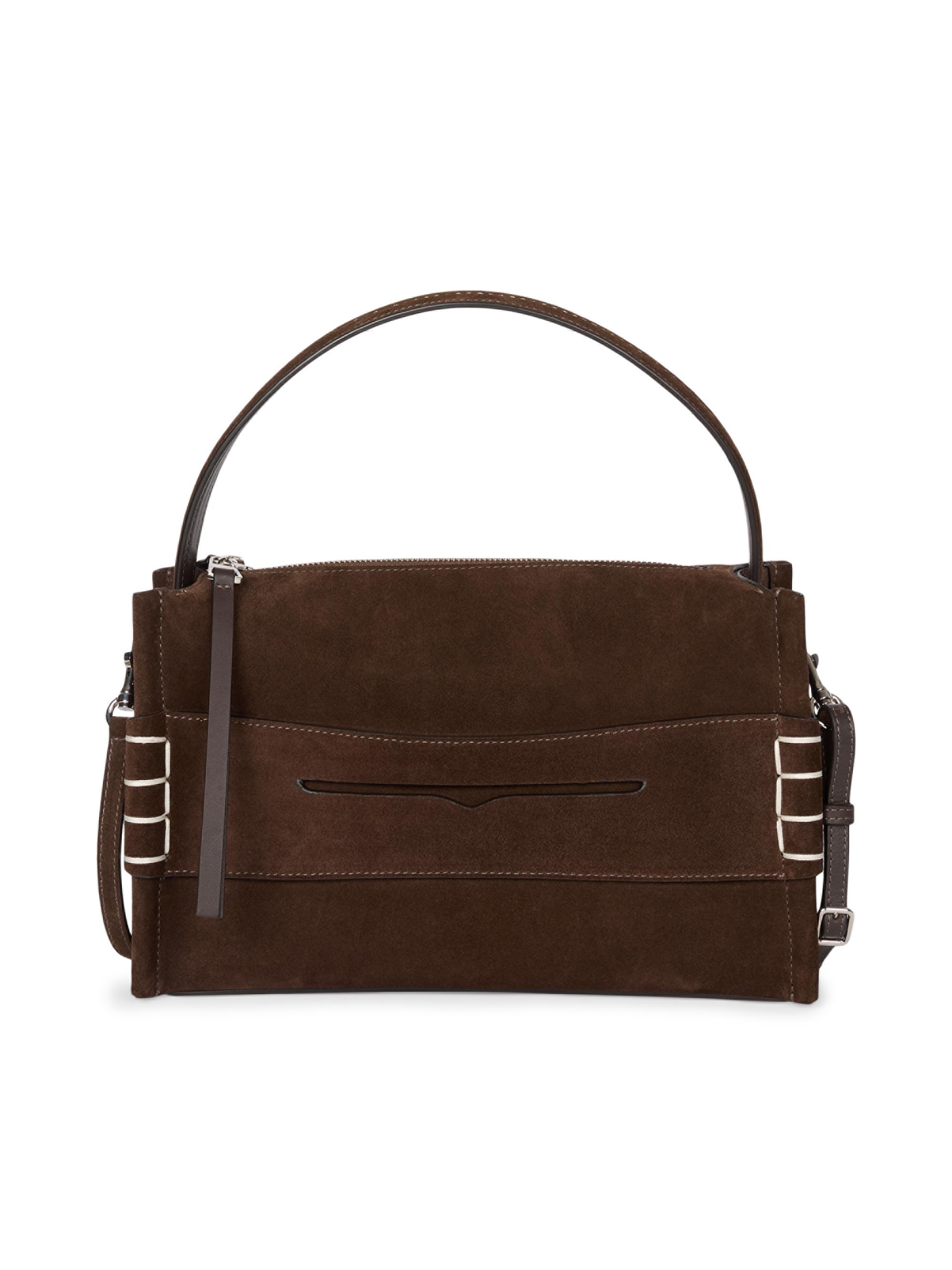 JW Anderson Women's Suede Loafer Top Handle Bag - Chocolate Brown