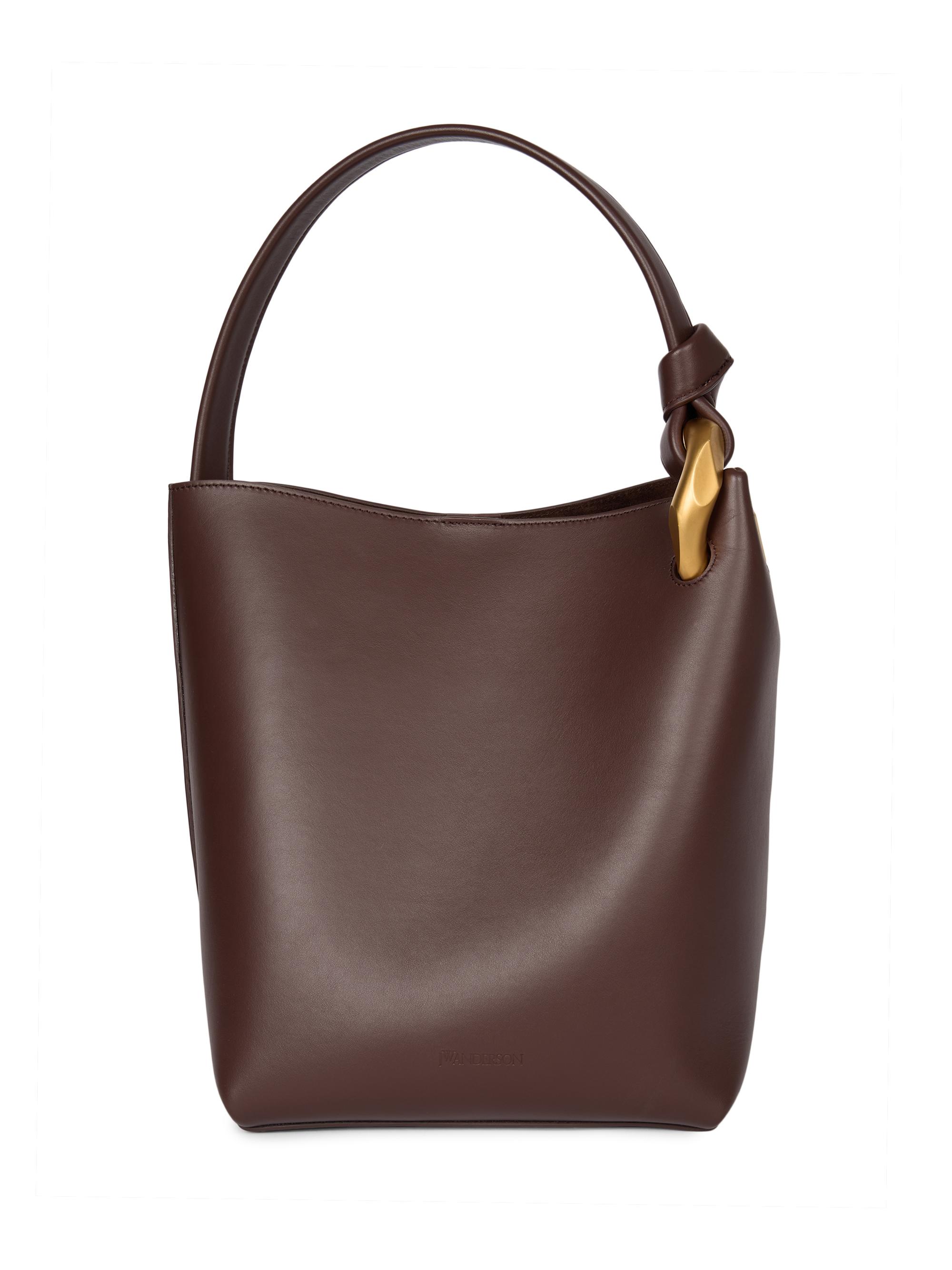JW Anderson Women's The JWA Corner Leather Bucket Bag - Deep Walnut