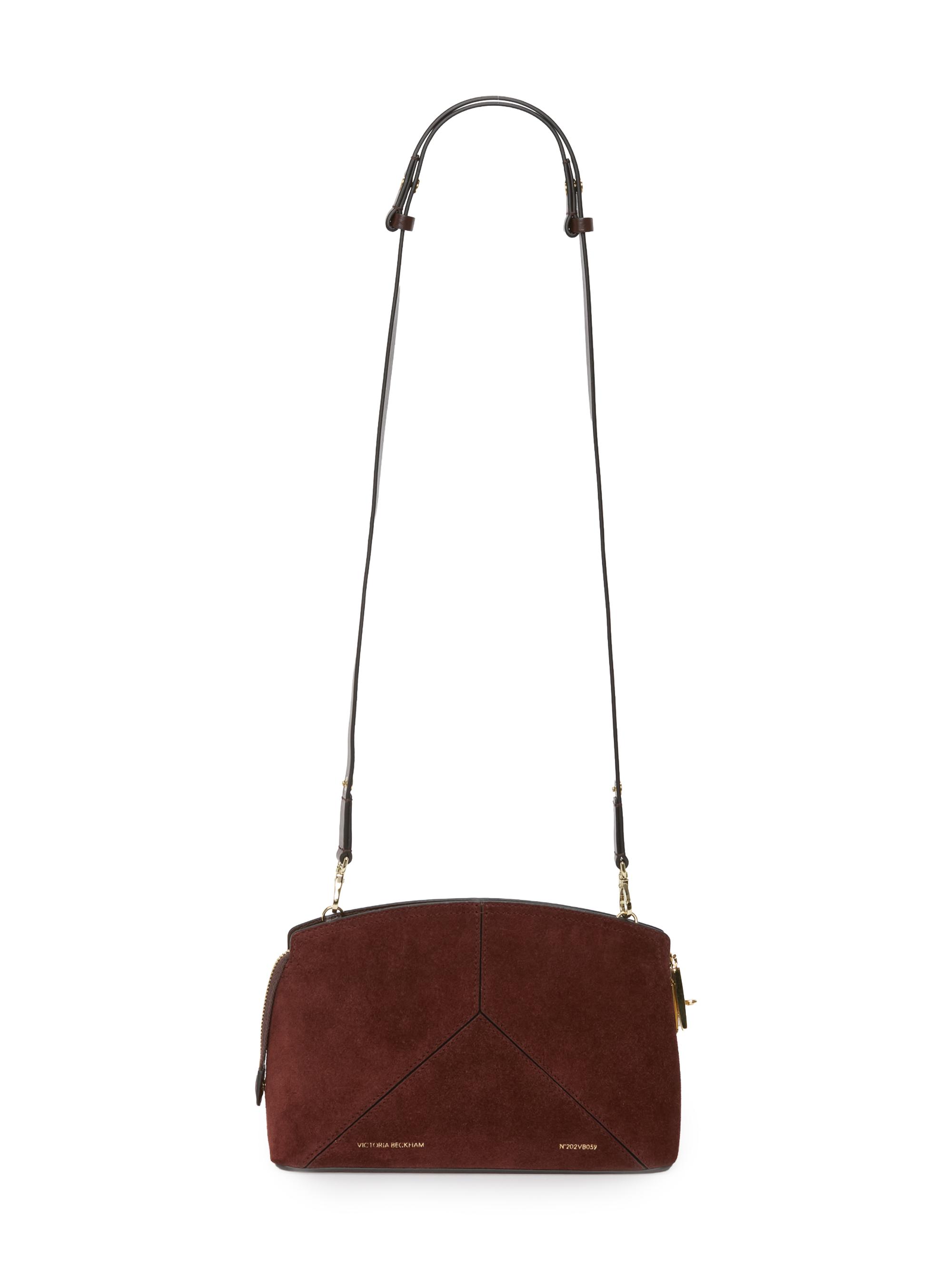 Victoria Beckham Women's Victoria Suede Crossbody Bag - Dark Brown