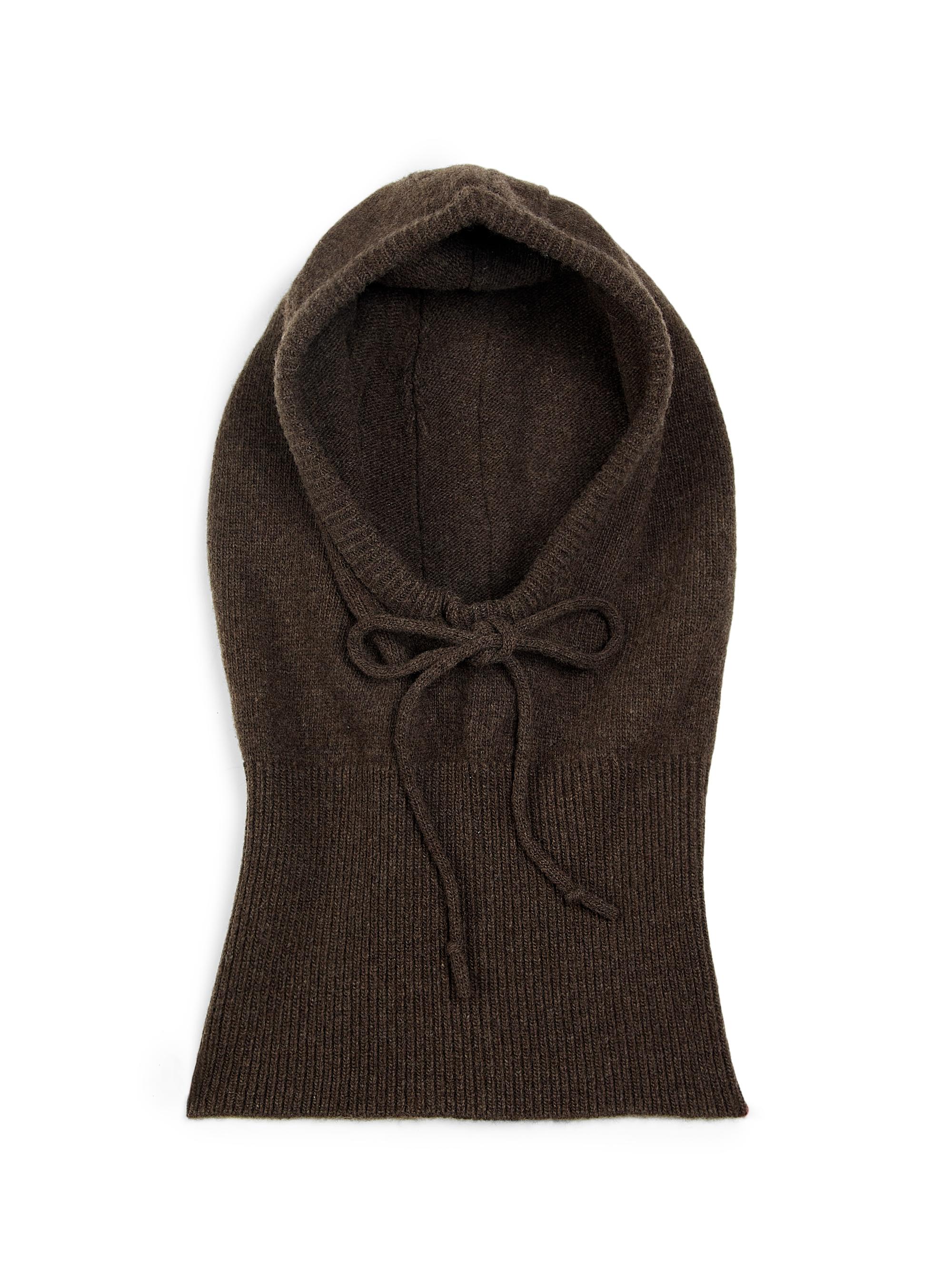 MM6 Maison Margiela Men's Drawstring Balaclava Beanie - Brown