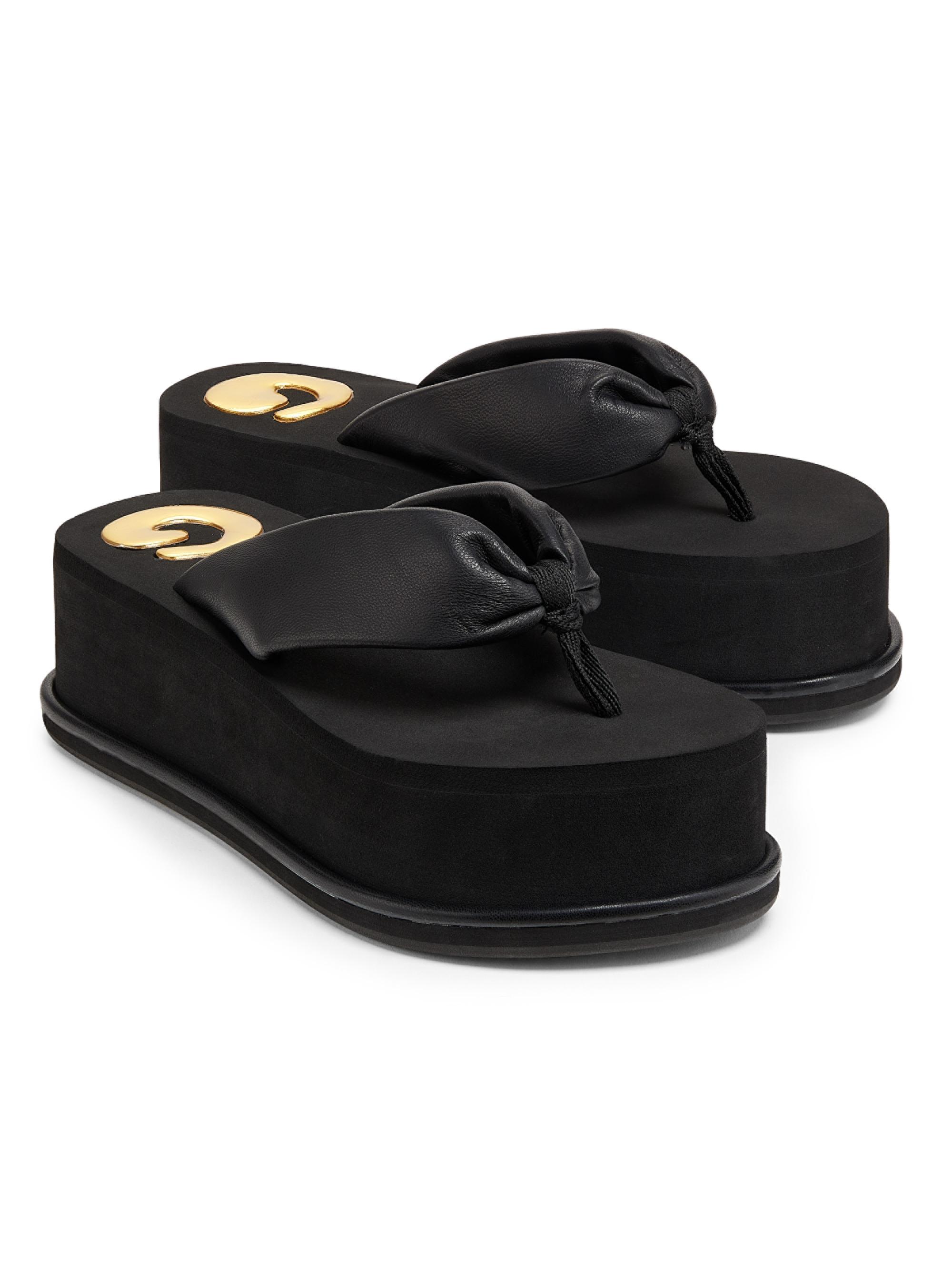 Cult Gaia Leather Platform Sandals | Saks Fifth Avenue