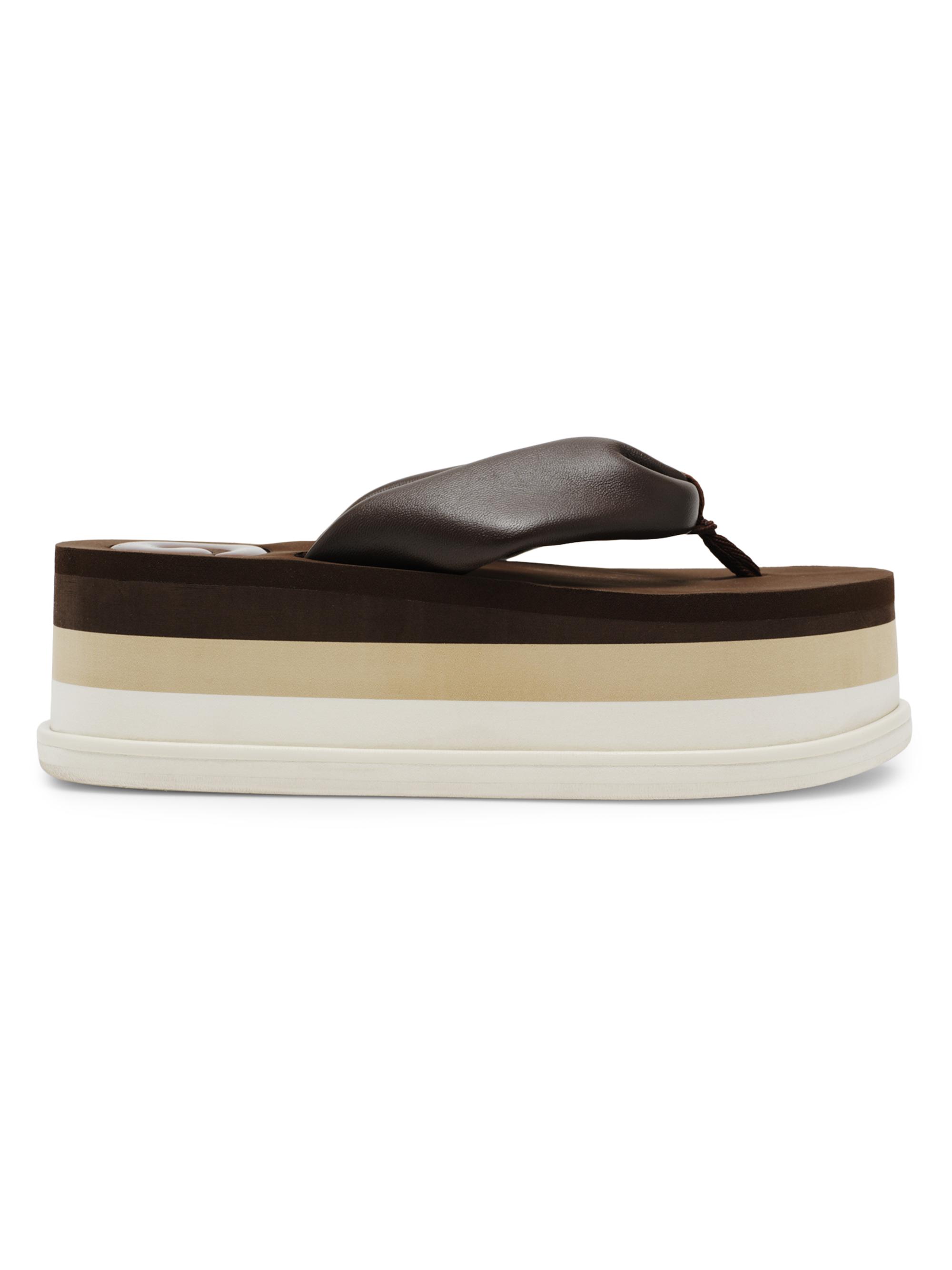 Cult Gaia Women's Leather Platform Sandals - Luwak Multi