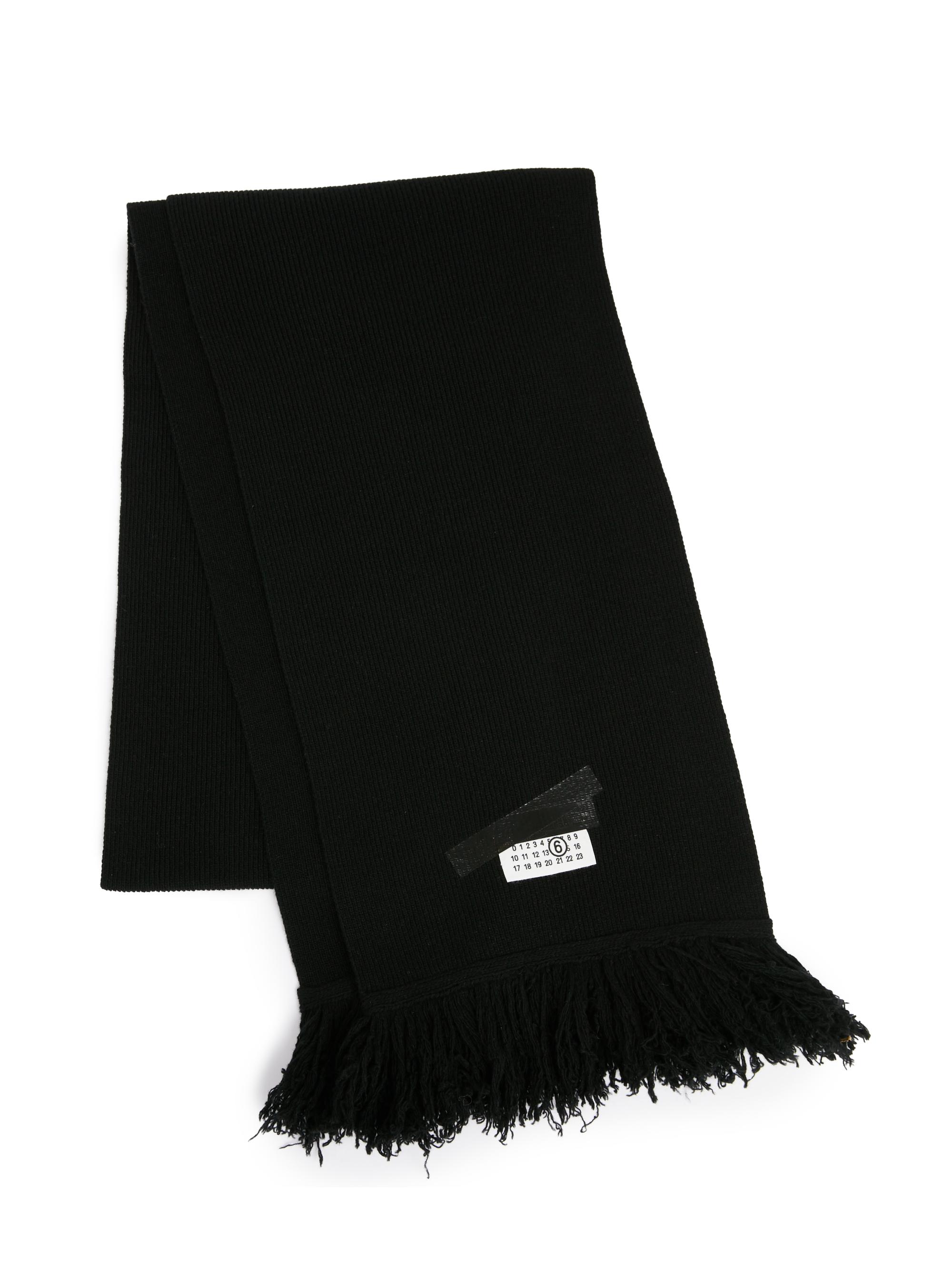 MM6 Maison Margiela Men's Wool Knit Scarf - Black