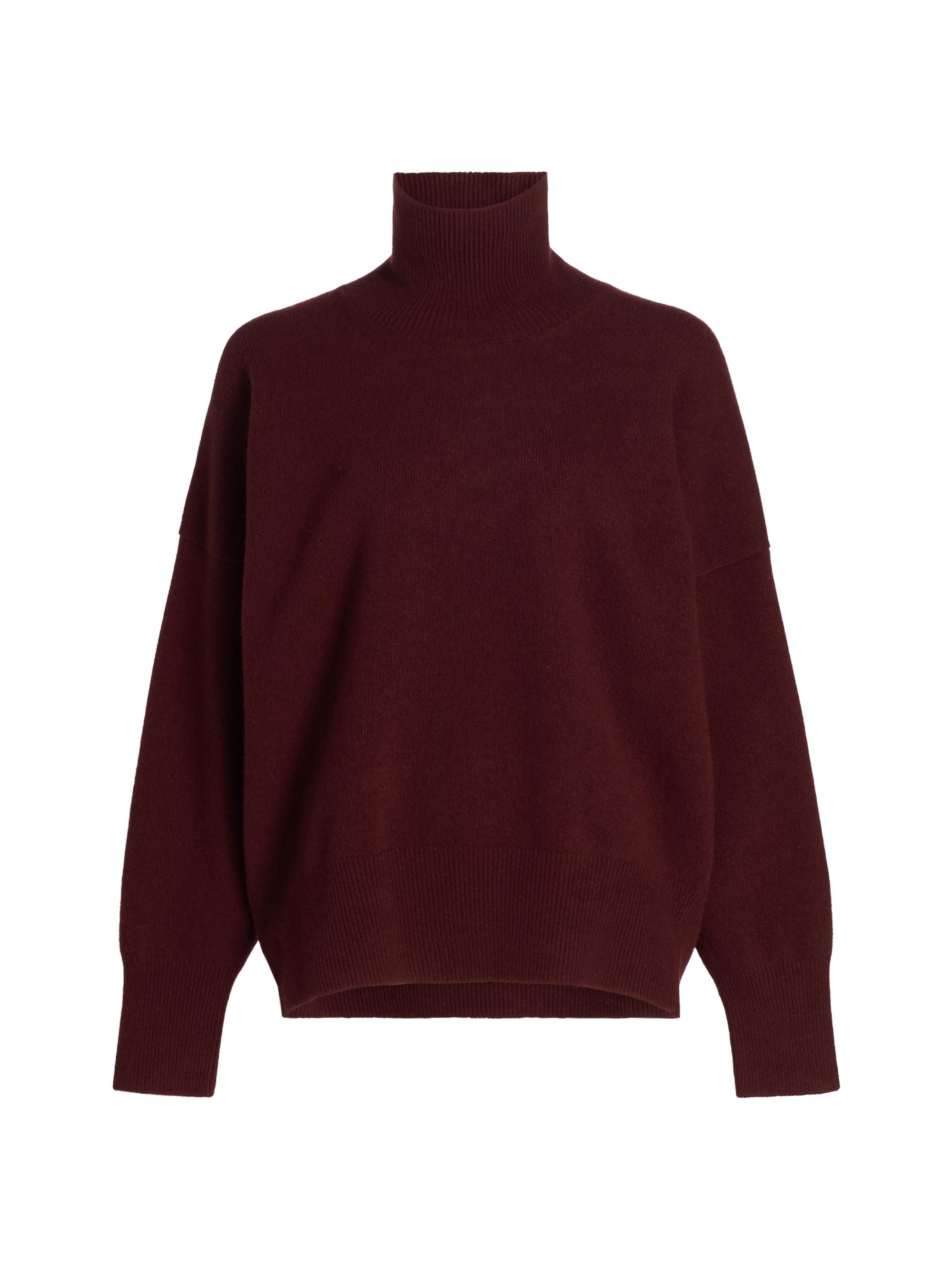 Róhe Women's Classic Turtleneck Wool Sweater - Burgundy