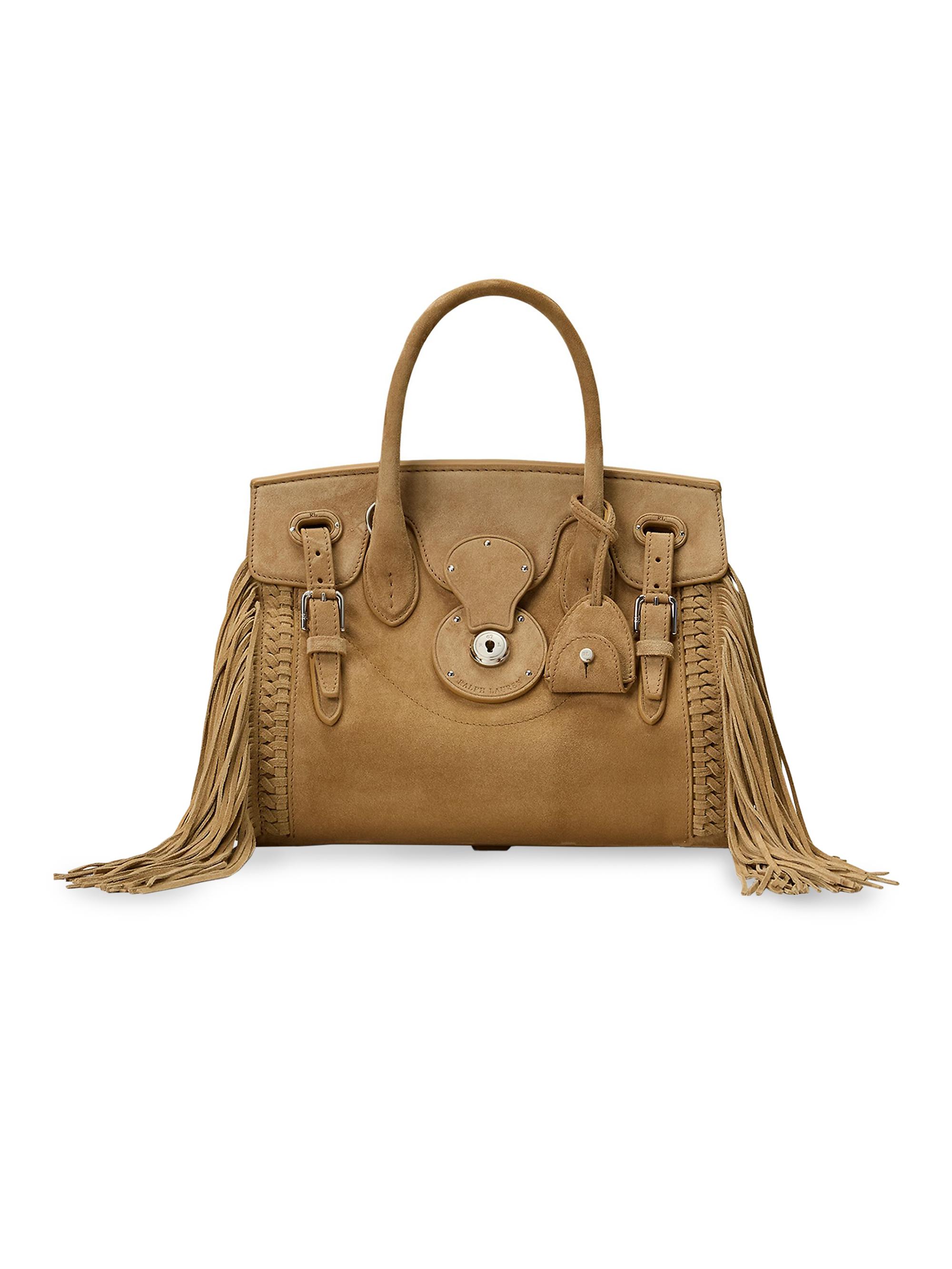 Ralph Lauren Collection Women's Ricky Suede Top Handle Bag - Dark Brown