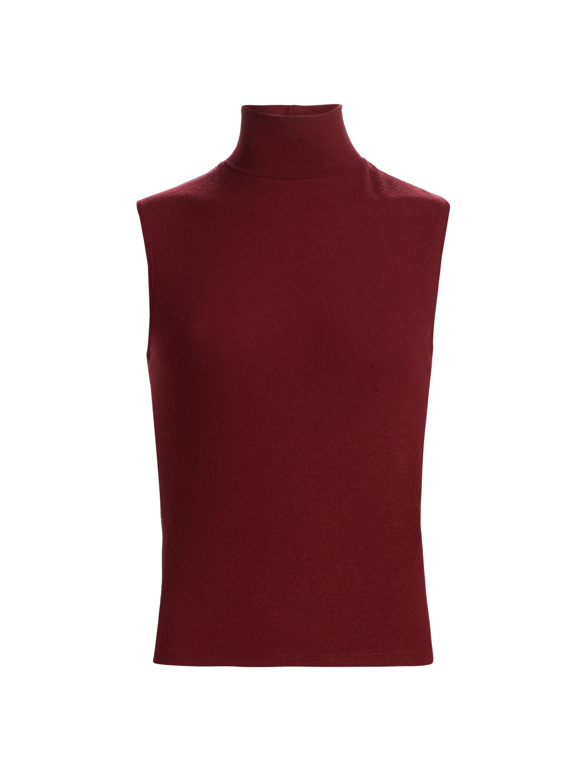 Leset Women's Lauren Sleeveless Turtleneck Top - Black