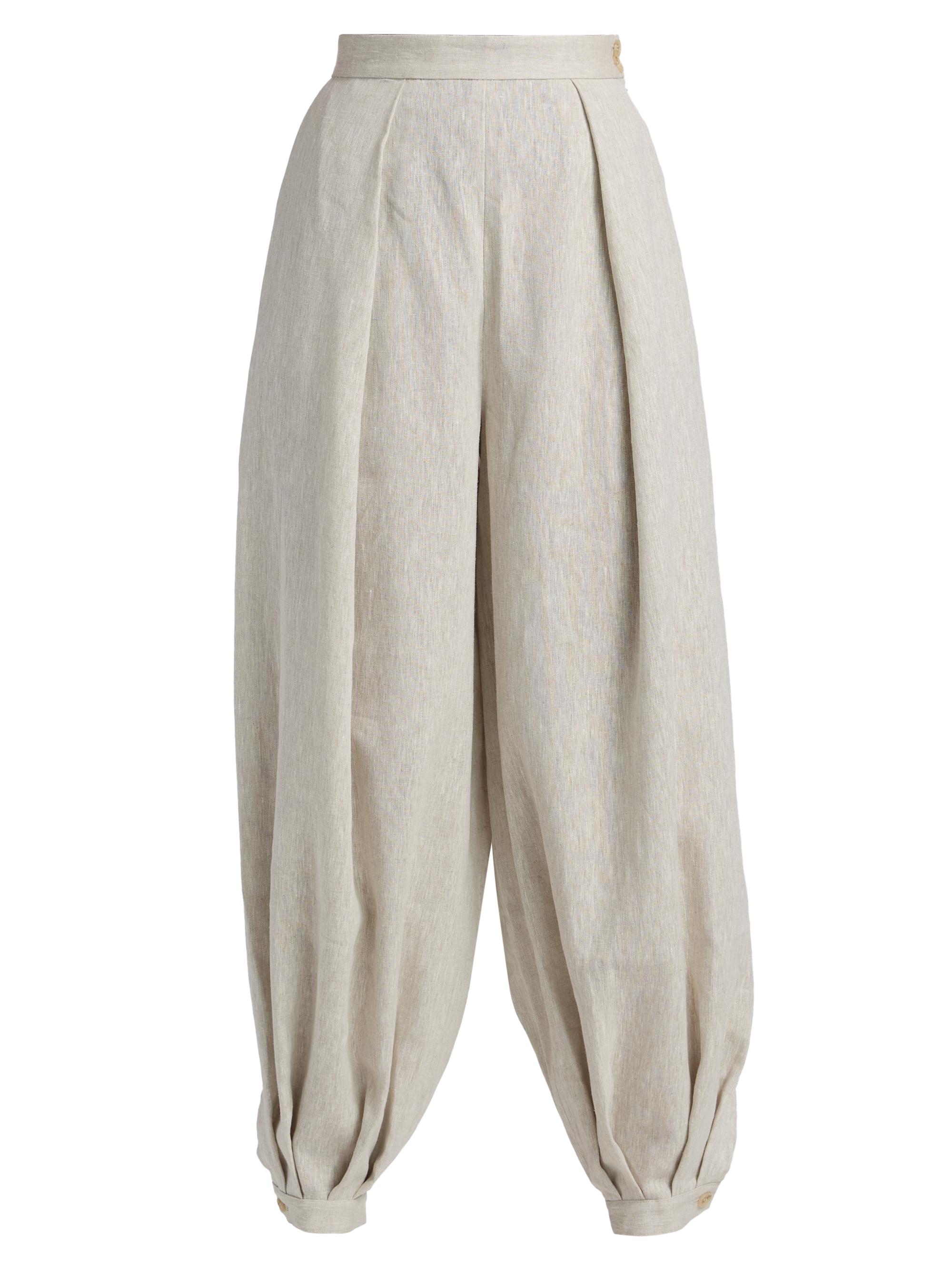 Ronny Kobo Apolo Pleated Linen Pants | Saks Fifth Avenue
