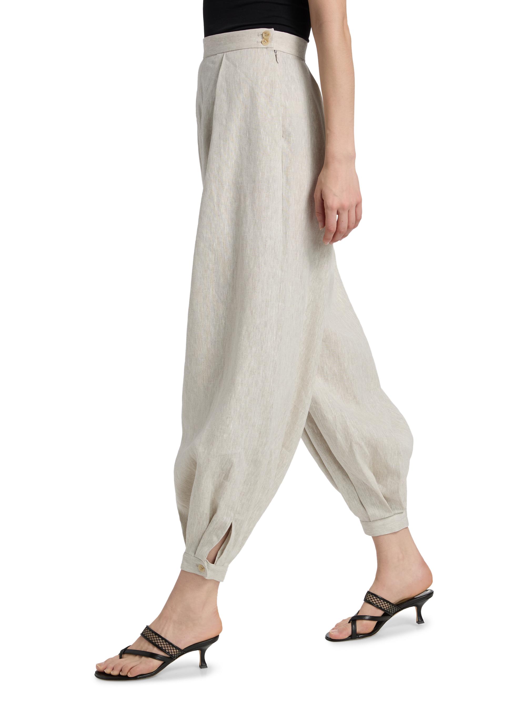 Ronny Kobo Apolo Pleated Linen Pants | Saks Fifth Avenue