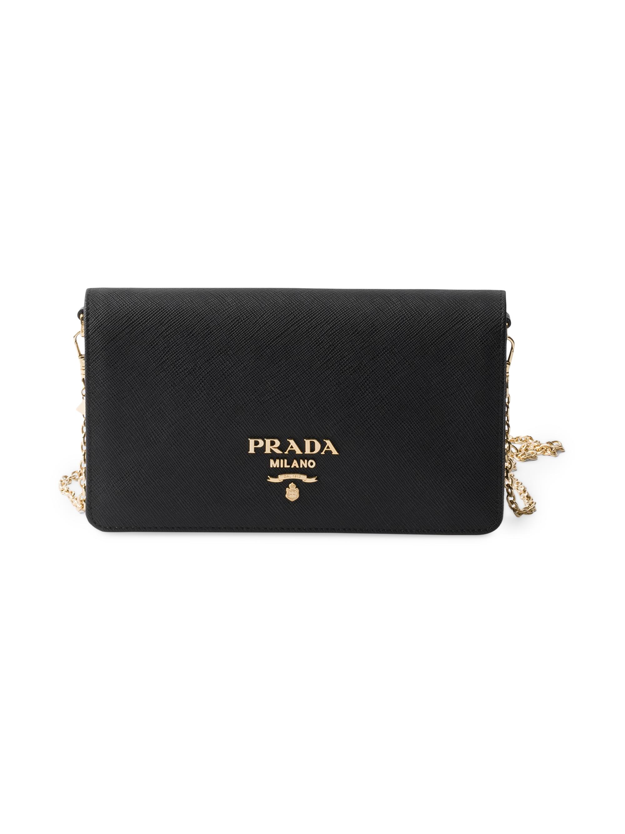 Prada Women's Saffiano Mini Shoulder Bag - Black