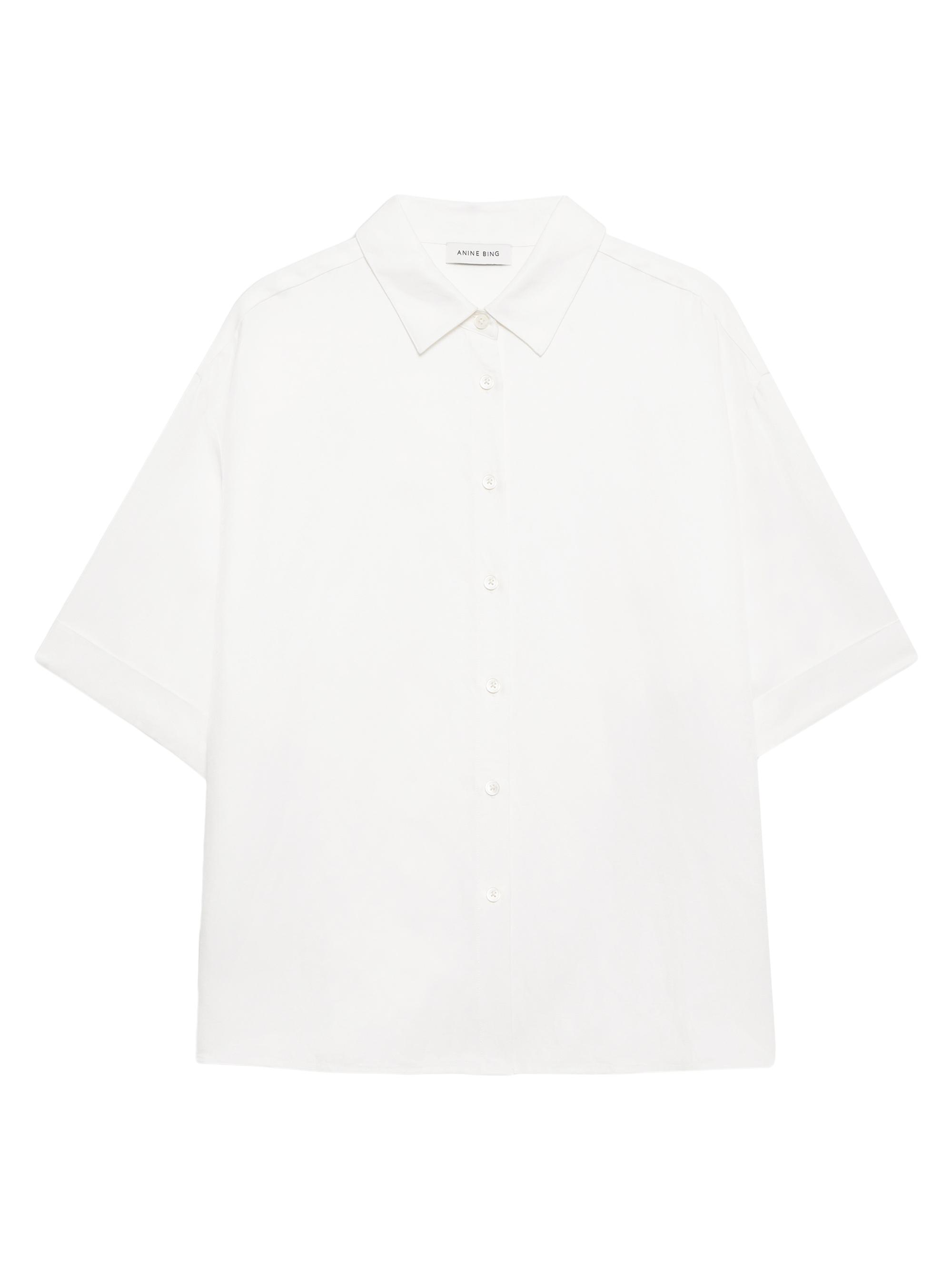 Anine Bing Women's Coco Linen-Blend Boxy-Fit Shirt -