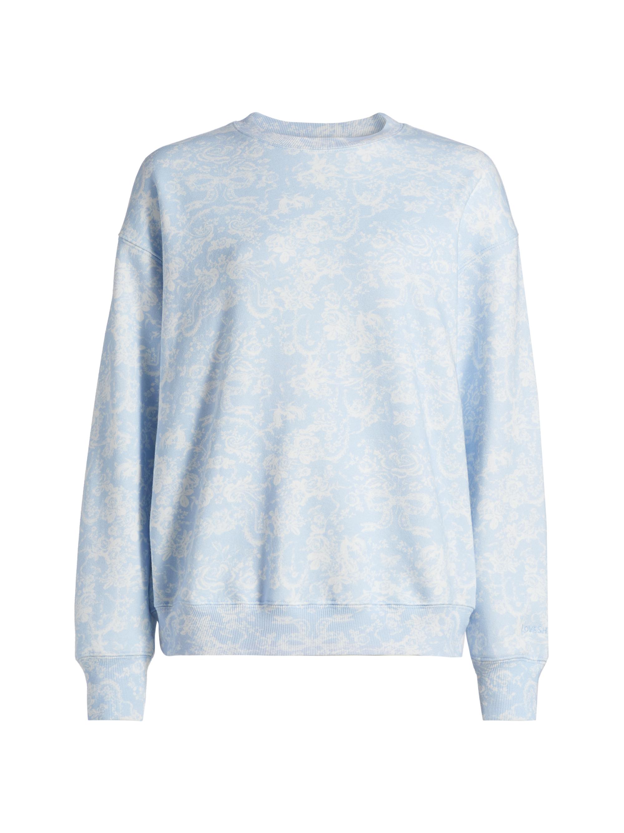 LoveShackFancy Women's Palo Relaxed Knit Sweater - Blue Cove