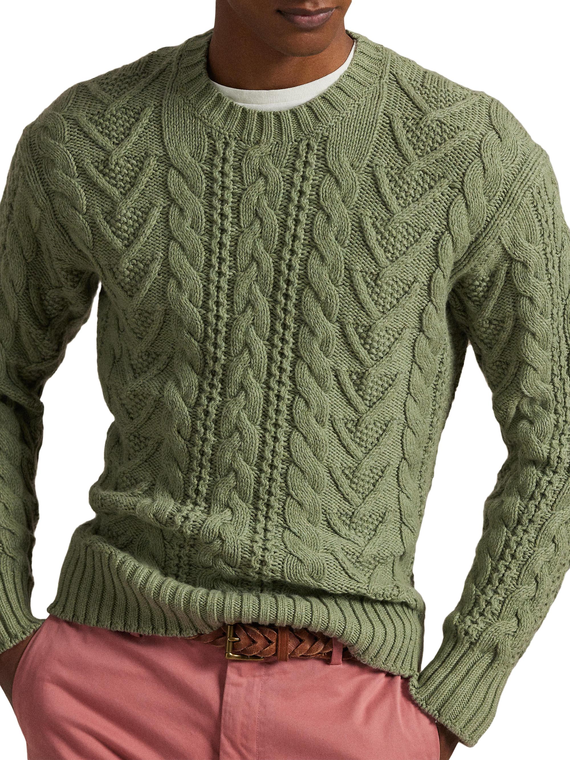 Polo Ralph Lauren Cotton-Blend Fisherman Sweater | Saks Fifth Avenue