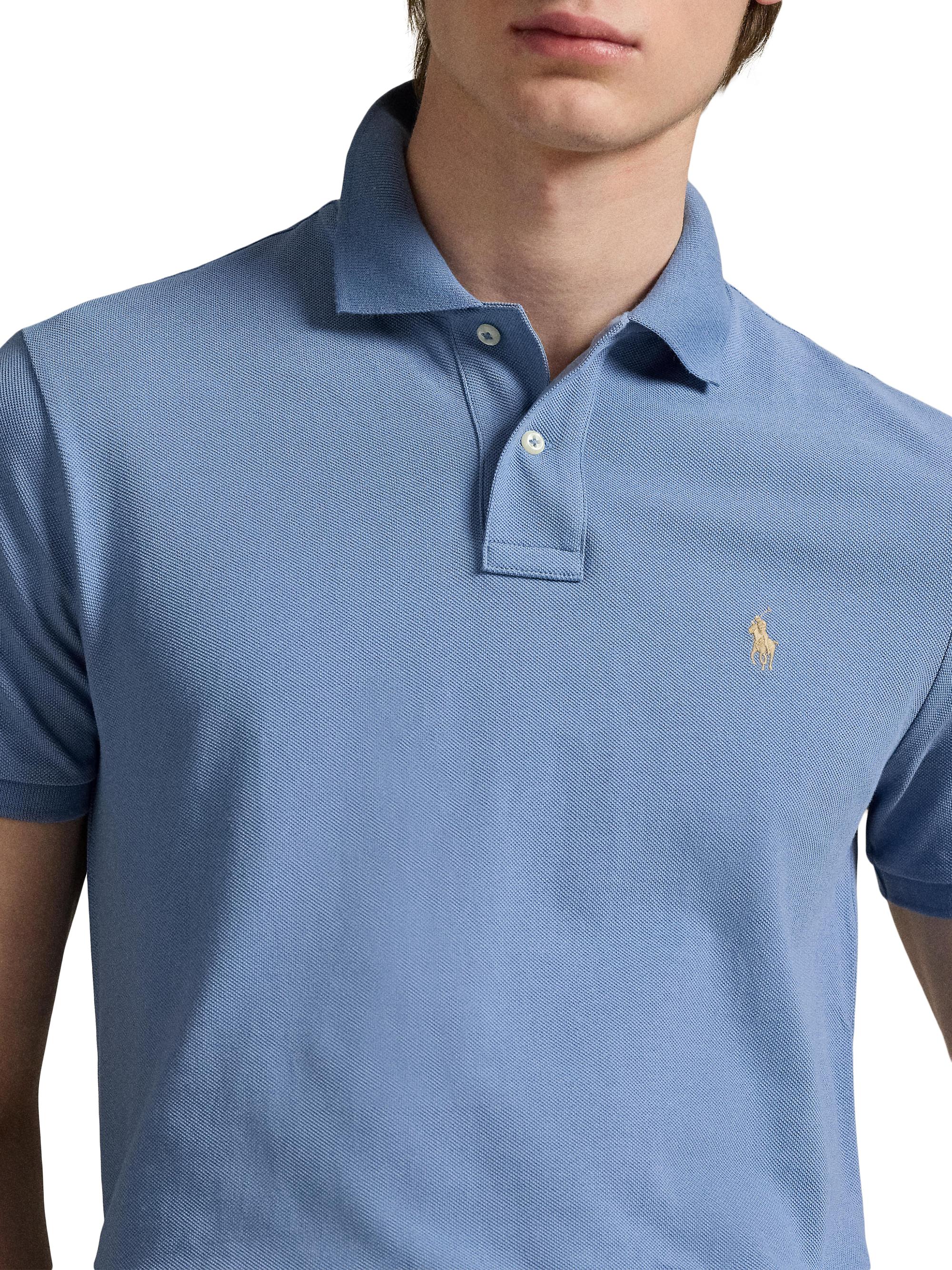 Polo Ralph Lauren Custom-Slim-Fit Mesh Polo Shirt | Saks Fifth Avenue