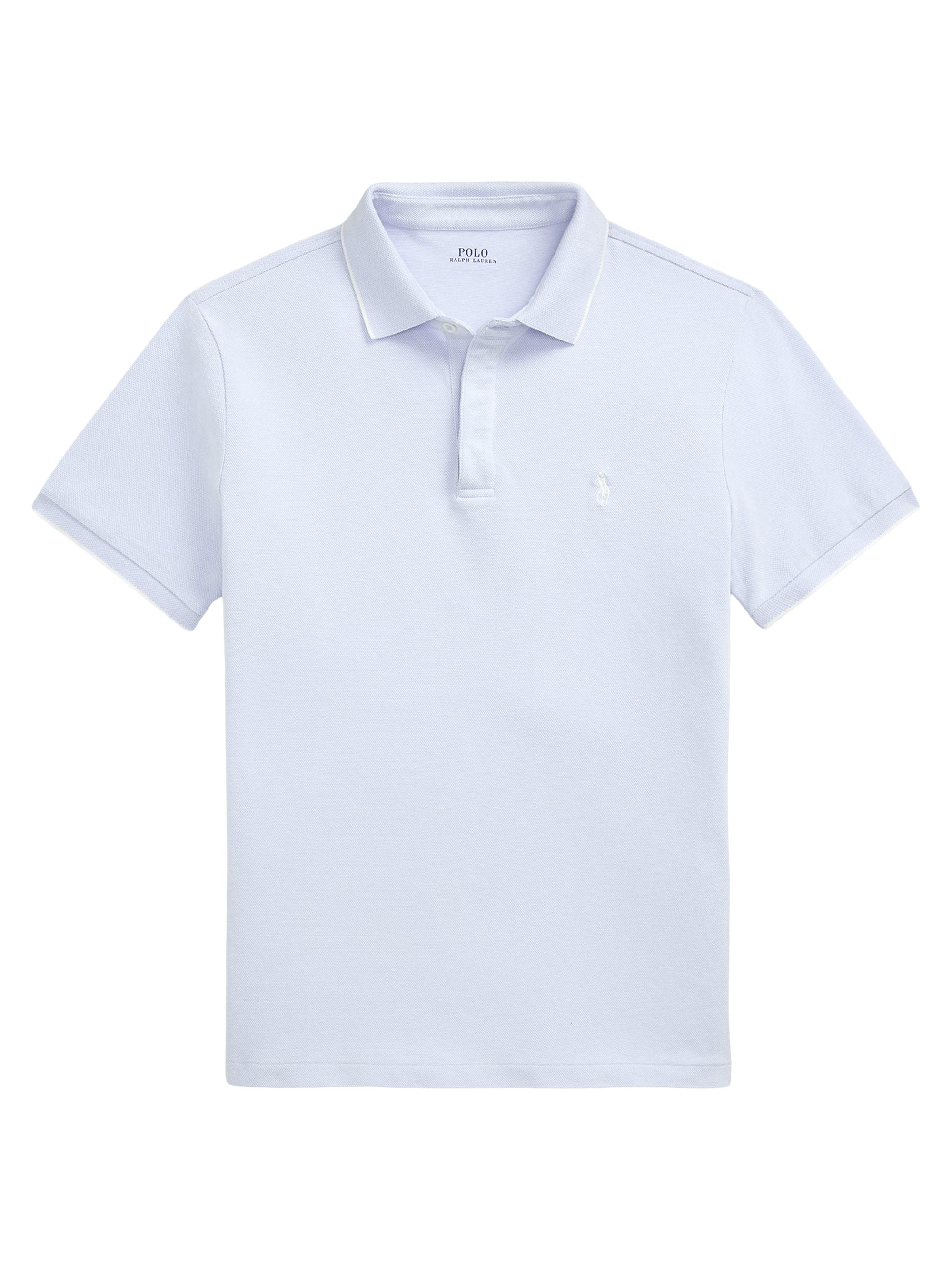 Custom-Slim-Fit Stretch Oxford Mesh Polo Shirt