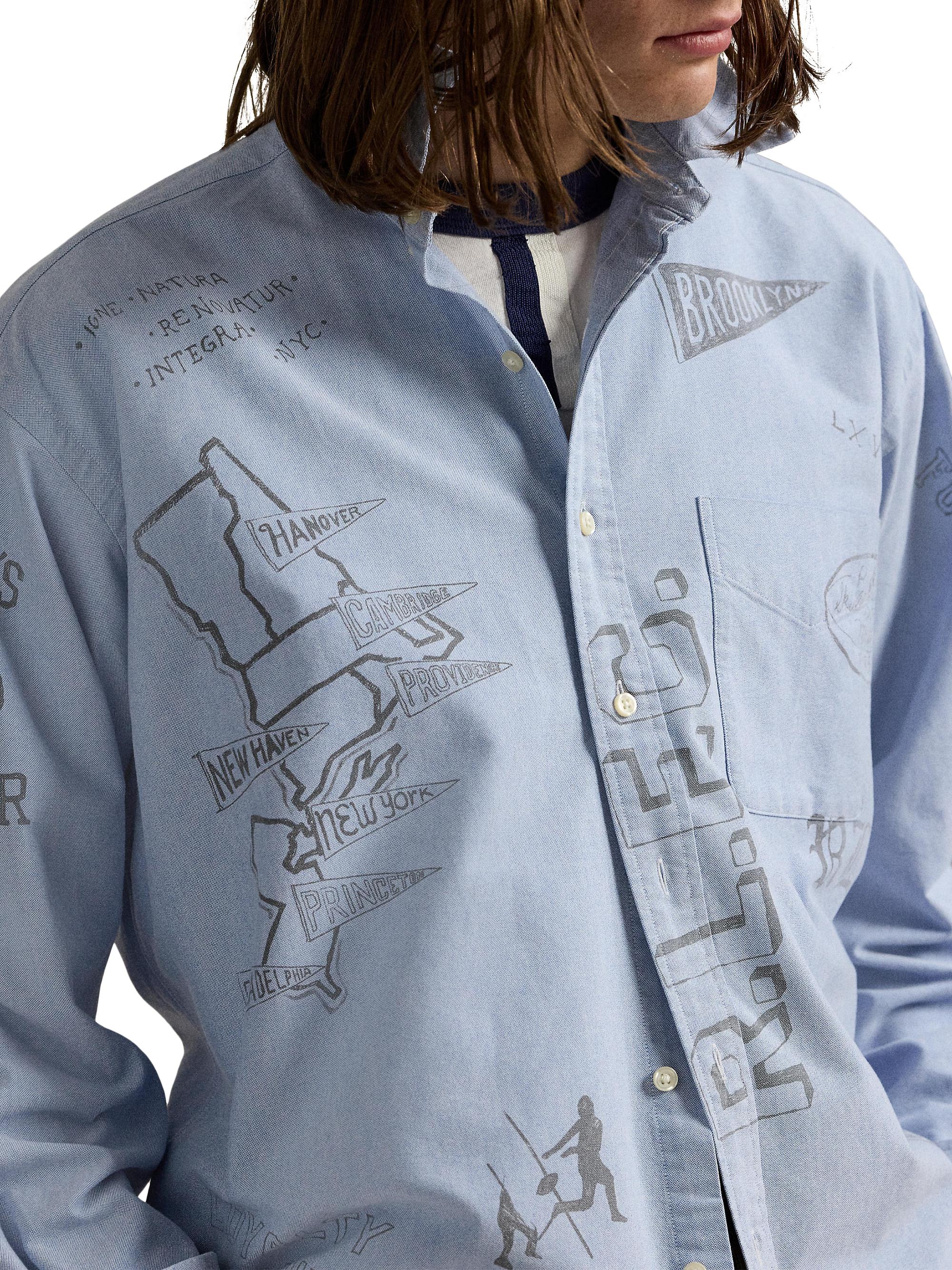 Polo Ralph Lauren Big Fit Linen-Cotton Oxford Shirt | Saks Fifth