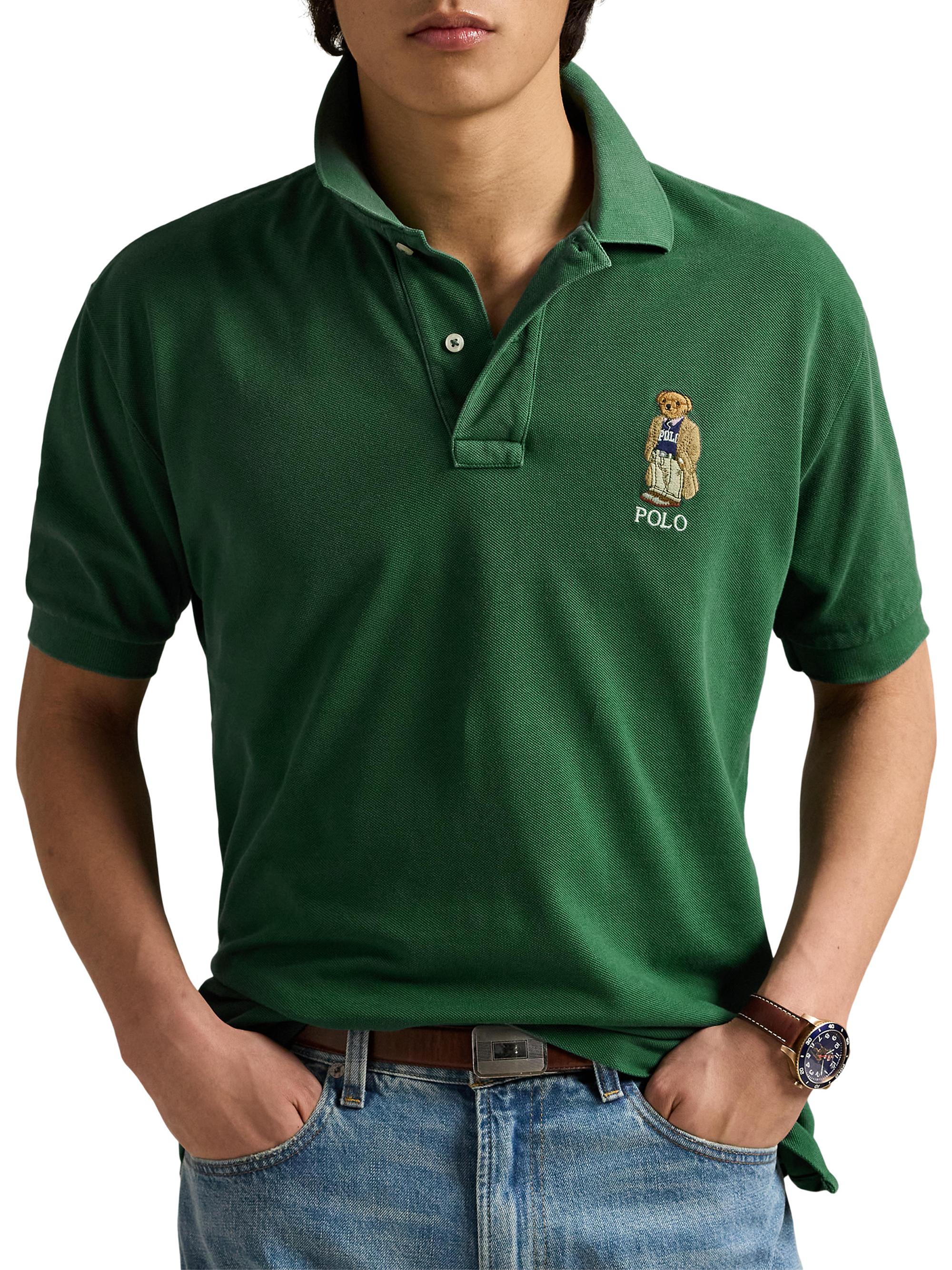 Polo Ralph Lauren Polo Bear Mesh Polo Shirt | Saks Fifth Avenue