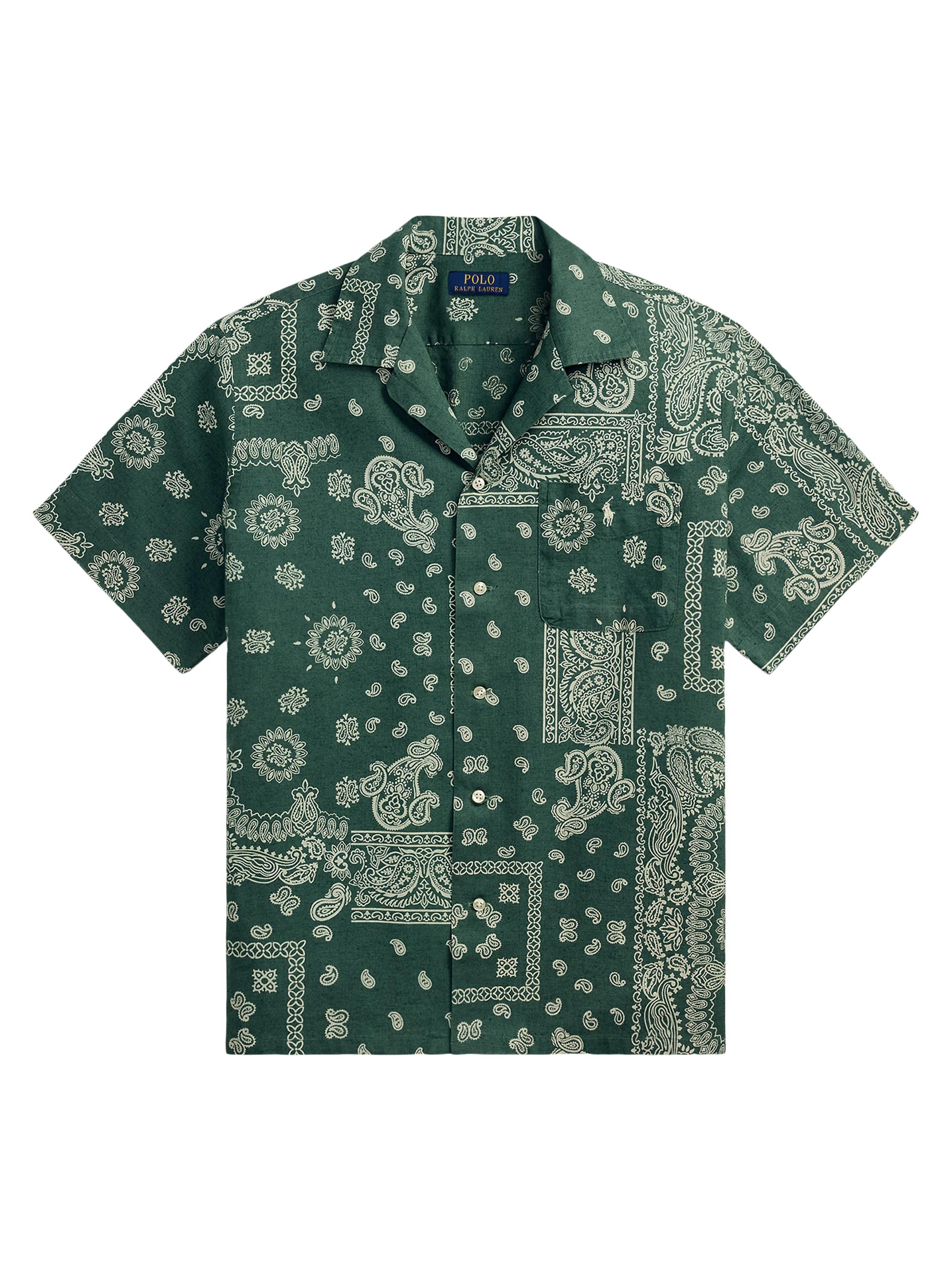 Polo Ralph Lauren Men's Classic-Fit Bandanna-Print Camp Shirt - Patchwork Bandana